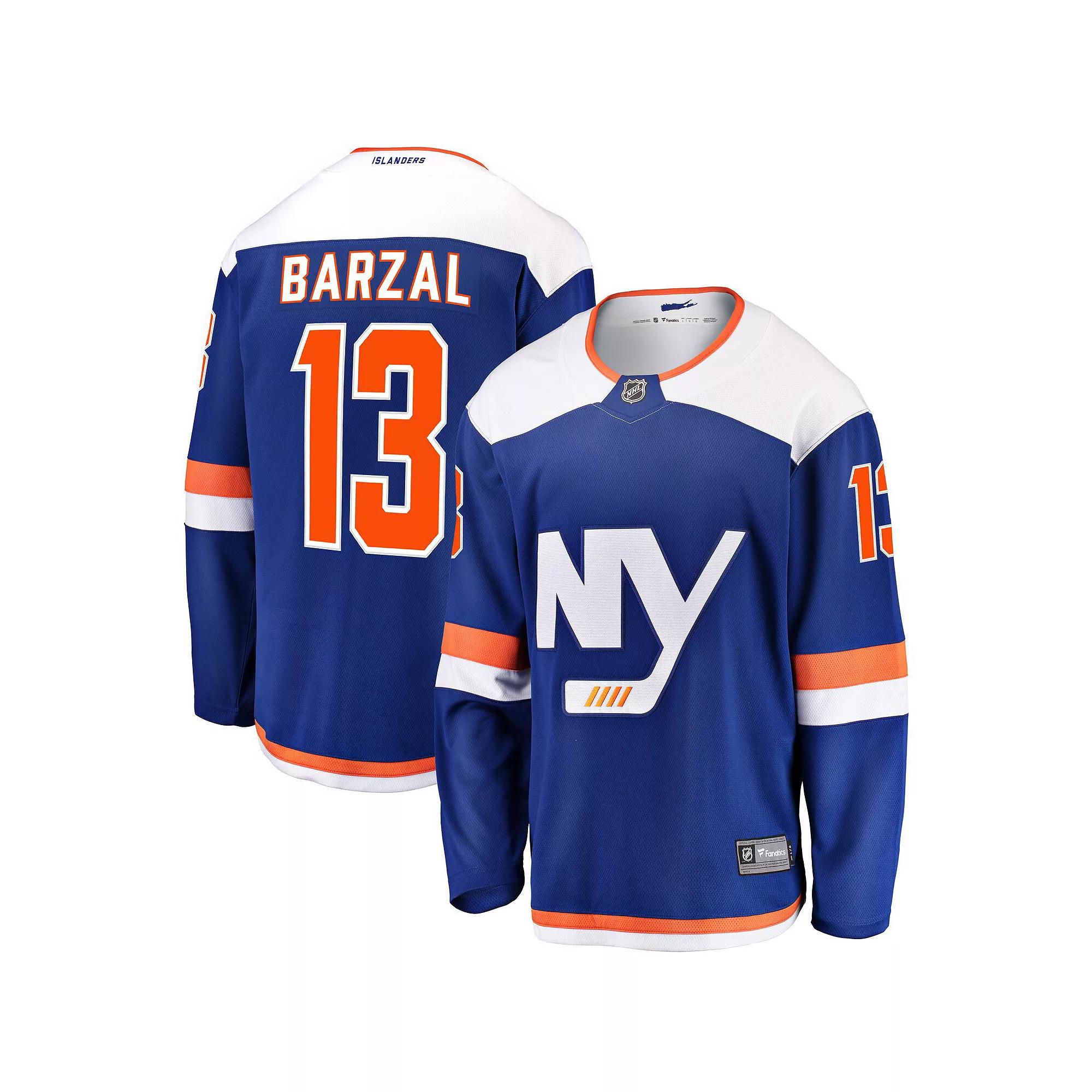 Men's Fanatics Branded Mathew Barzal Blue New York Islanders Alternate Breakaway Jersey, Size: 5XL, Isl Blue Product Image