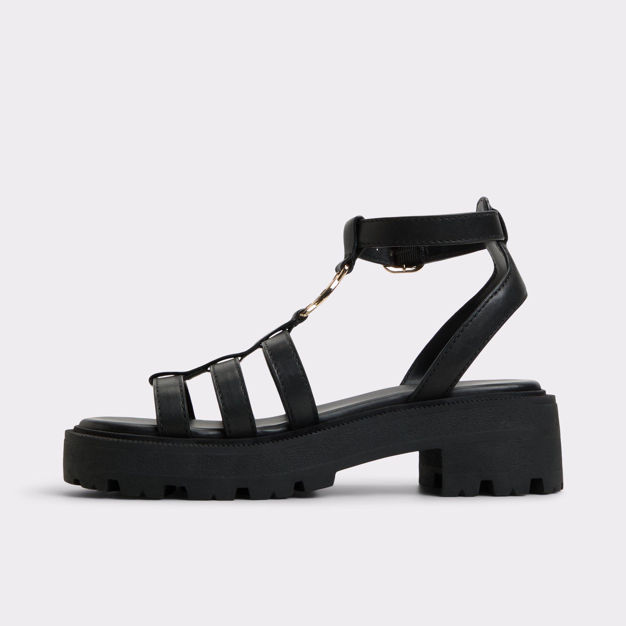 ALDO Lamington - Women's Strappy Sandal Sandals - Black, Size 5 Product Image