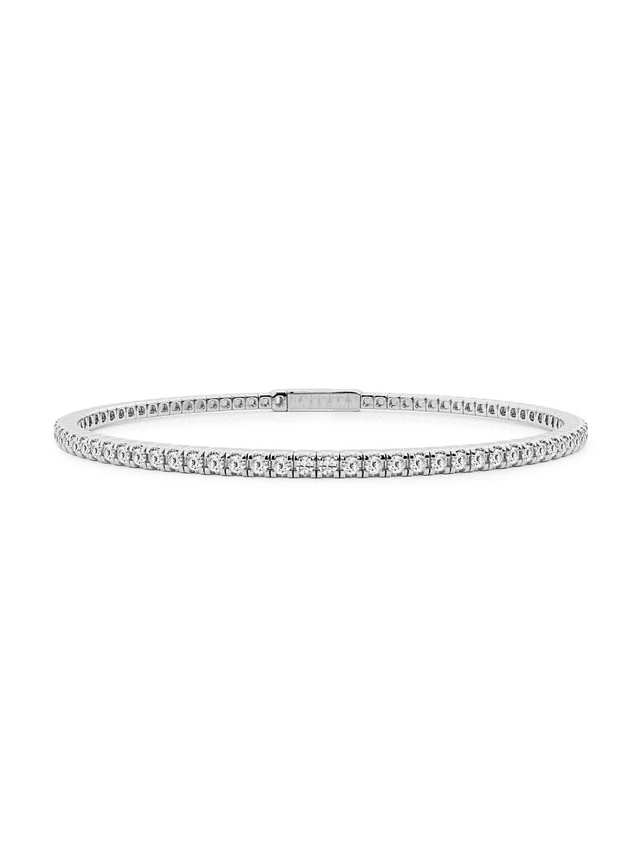 Womens 14K White Gold & Prong-Set Natural Diamond Tennis Bracelet/2.00-5.00 TCW Product Image