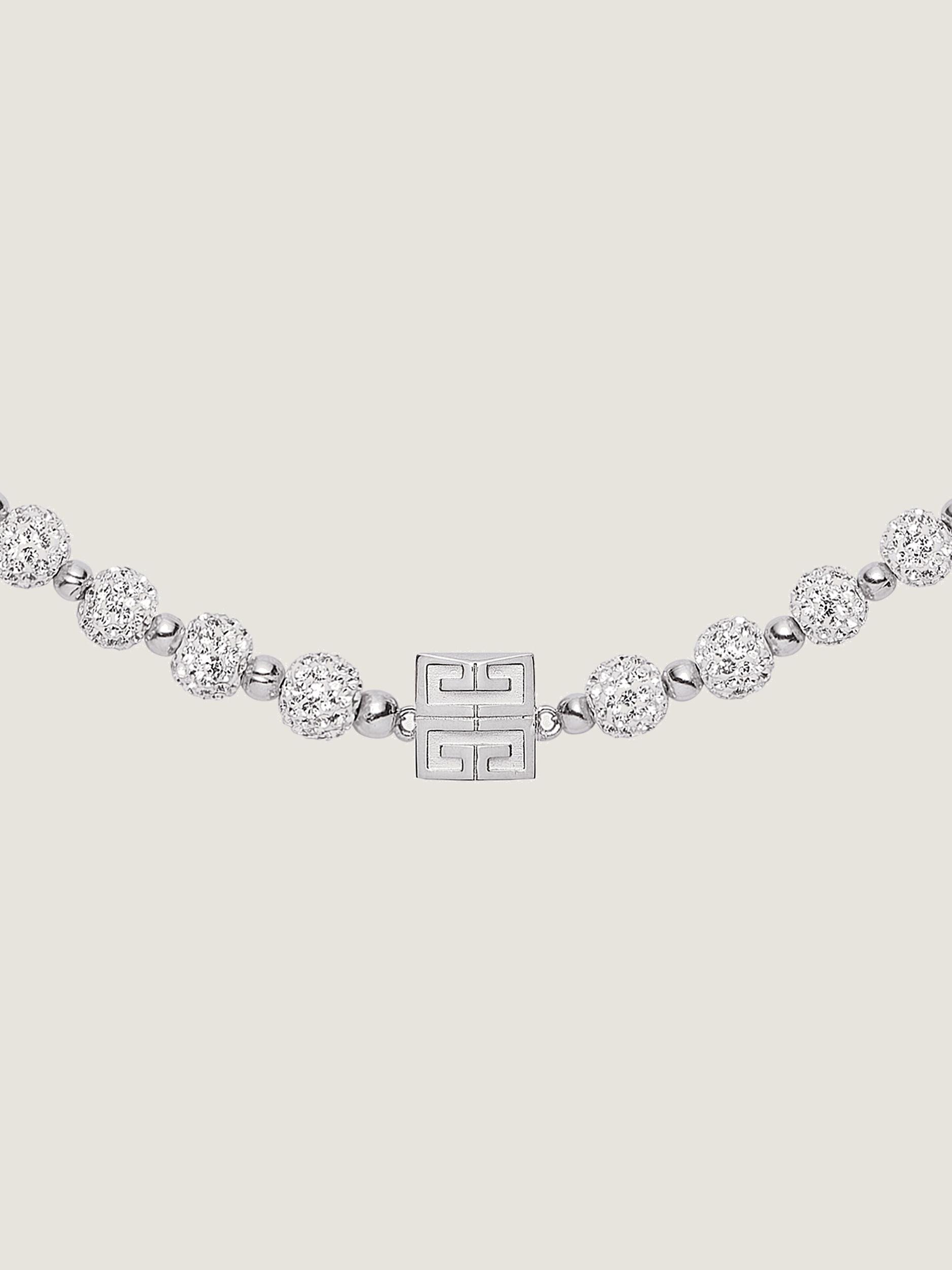 4G necklace in metal with crystals Product Image