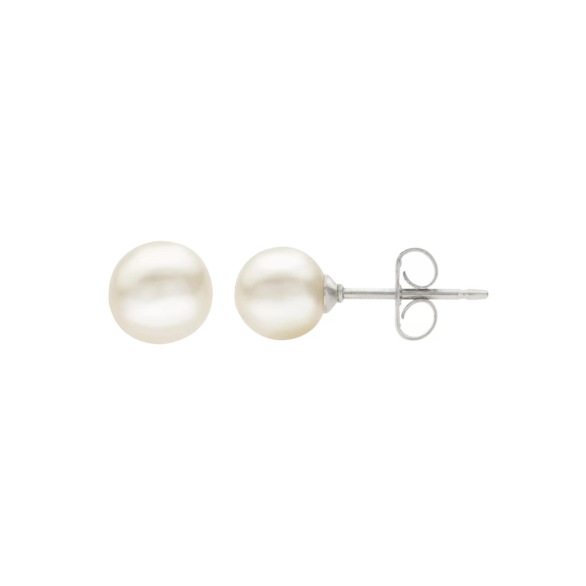 PearLustre by Imperial Freshwater Cultured Pearl Stud Earrings - 7 mm, Womens, Sterling Product Image