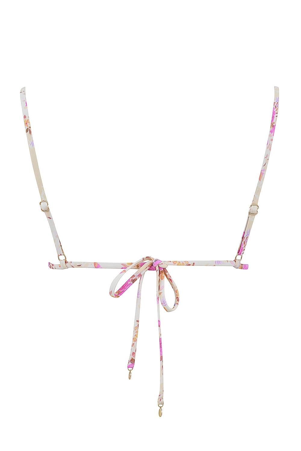 Corsica  floral print ruffle trim bikini top Product Image