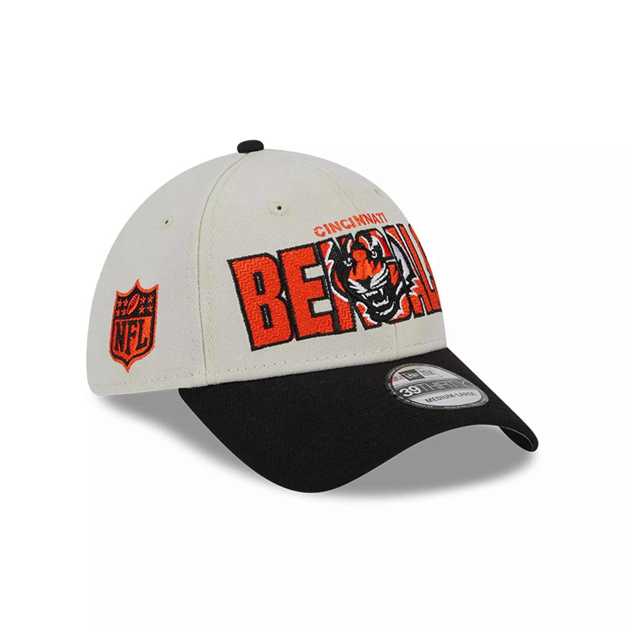 Men's New Era Stone/Black Cincinnati Bengals 2023 NFL Draft 39THIRTY Flex Hat, Size: Small/Medium, Team Product Image