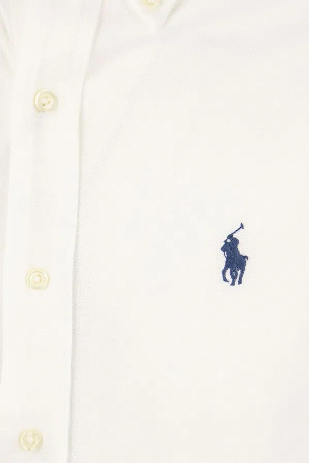 POLO RALPH LAUREN Long Sleeve Sport Shirt Clothing In White Product Image