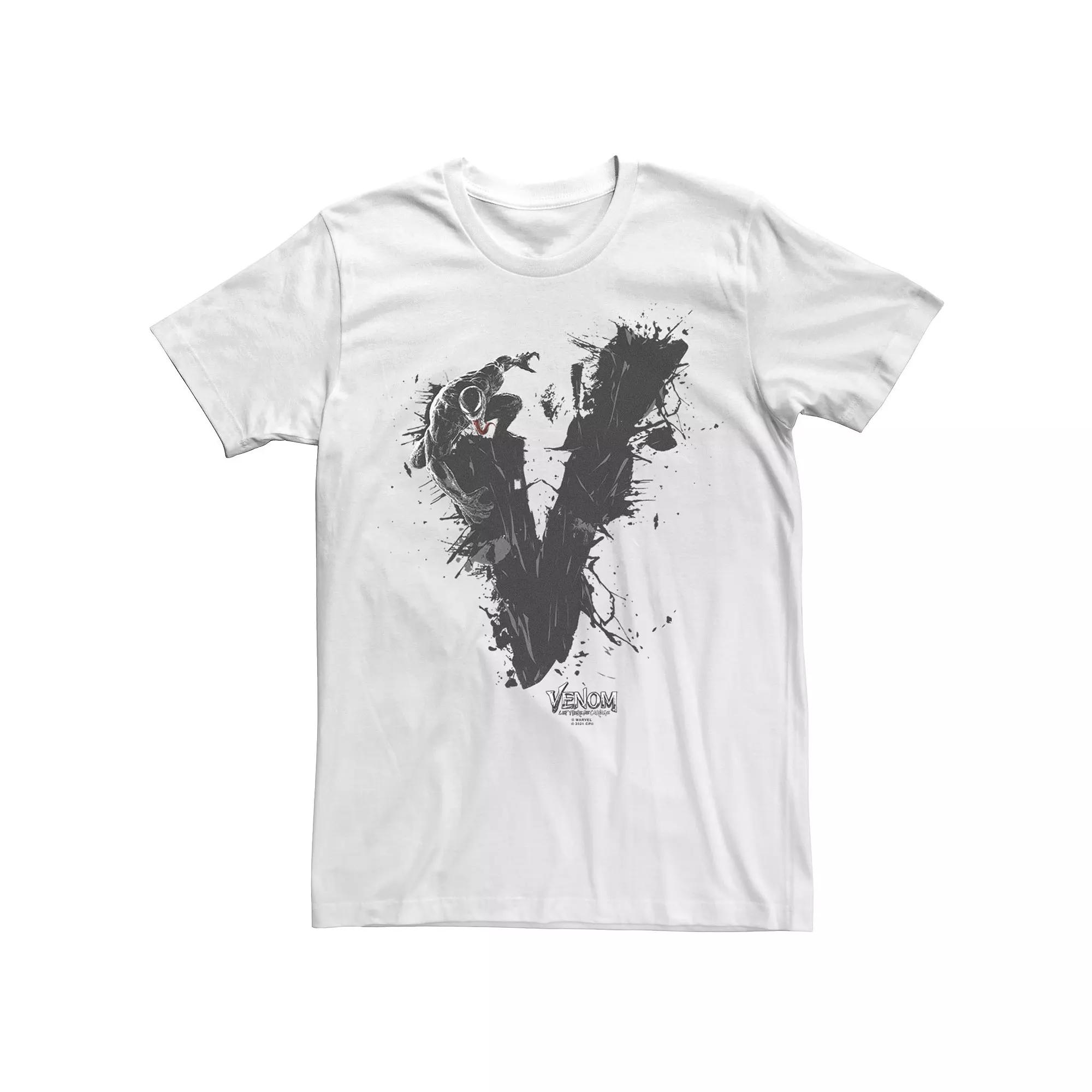 Big & Tall Marvel Venom: Let There Be Carnage V Paint Splatter Tee, Men's, Size: 5XL, White Product Image