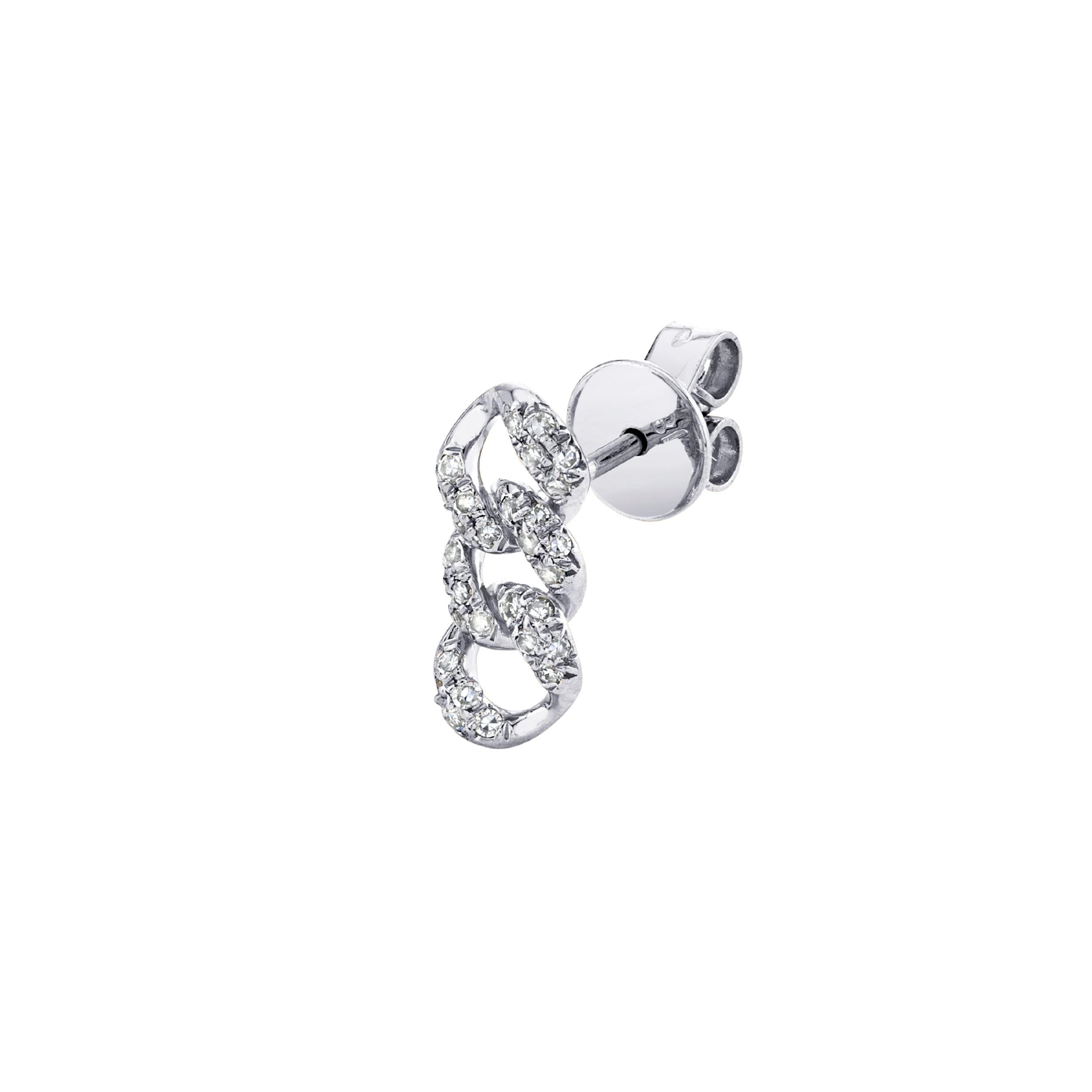 SINGLE DIAMOND PAVE LINK STUD Product Image