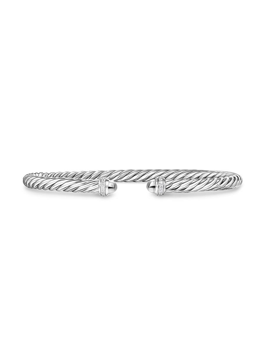 Womens Cablespira Flex Bracelet in Sterling Silver Product Image