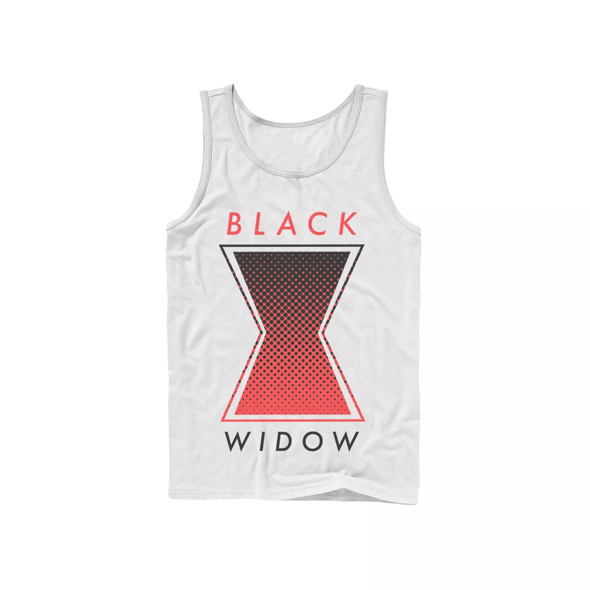 Men's Marvel Black Widow Gradient Logo Tank Top,  Product Image