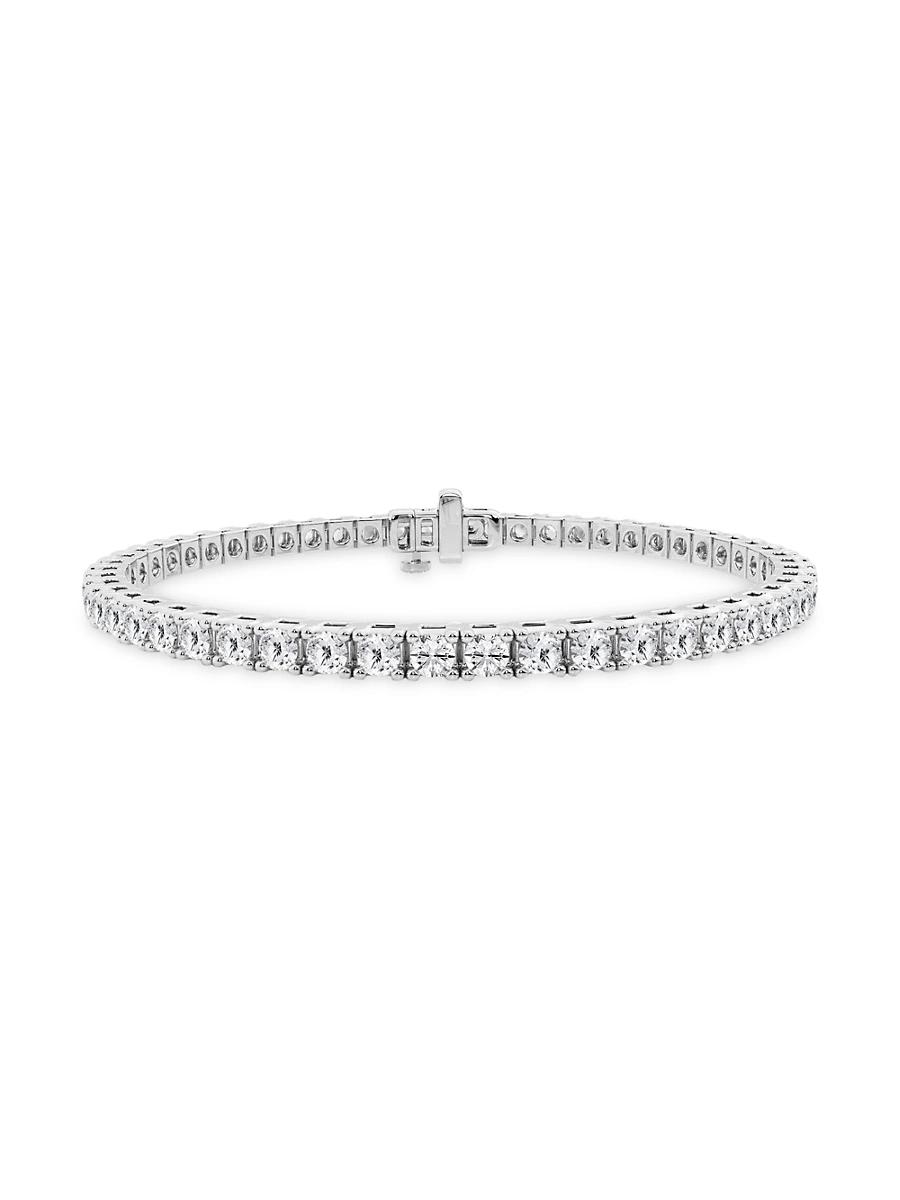 Womens 14K White Gold & Diamond Tennis Bracelet/1.00-12.00 TCW Product Image