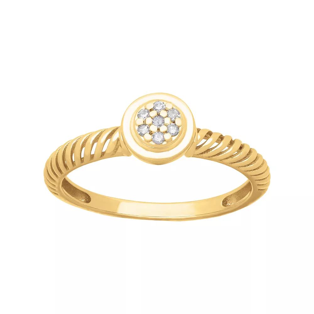 Love Always 10k Gold Diamond Accent Spiral-Shank Ring, Women's, Size: 7 Product Image