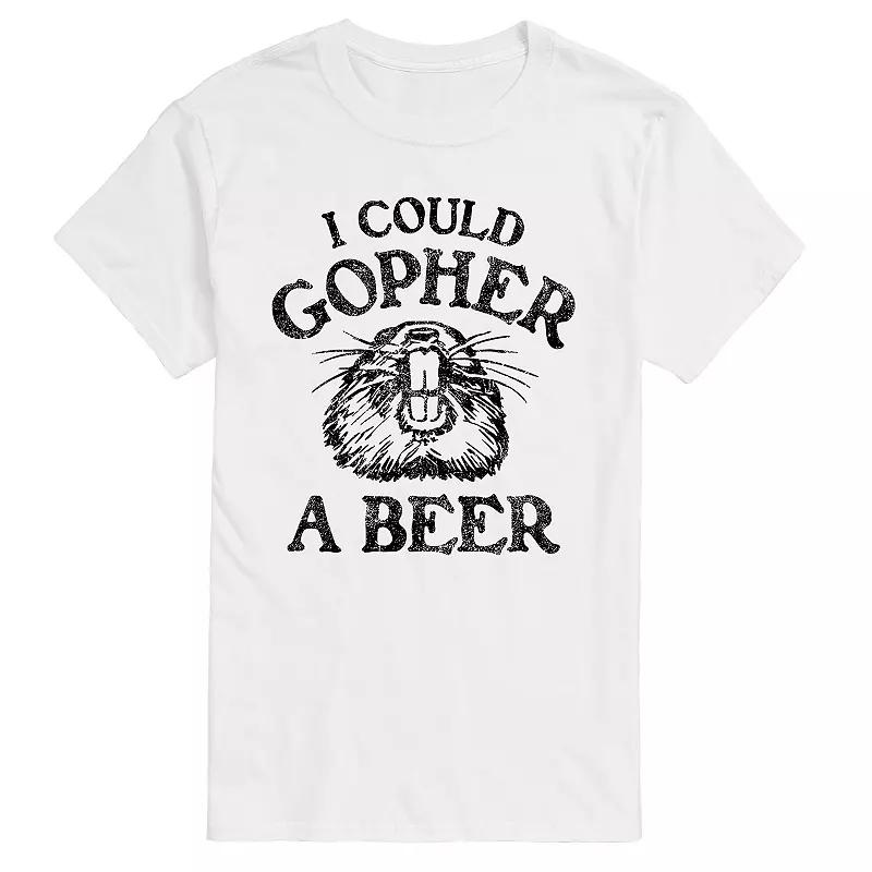 Big & Tall Could Gopher A Beer Tee, Men's,  Product Image