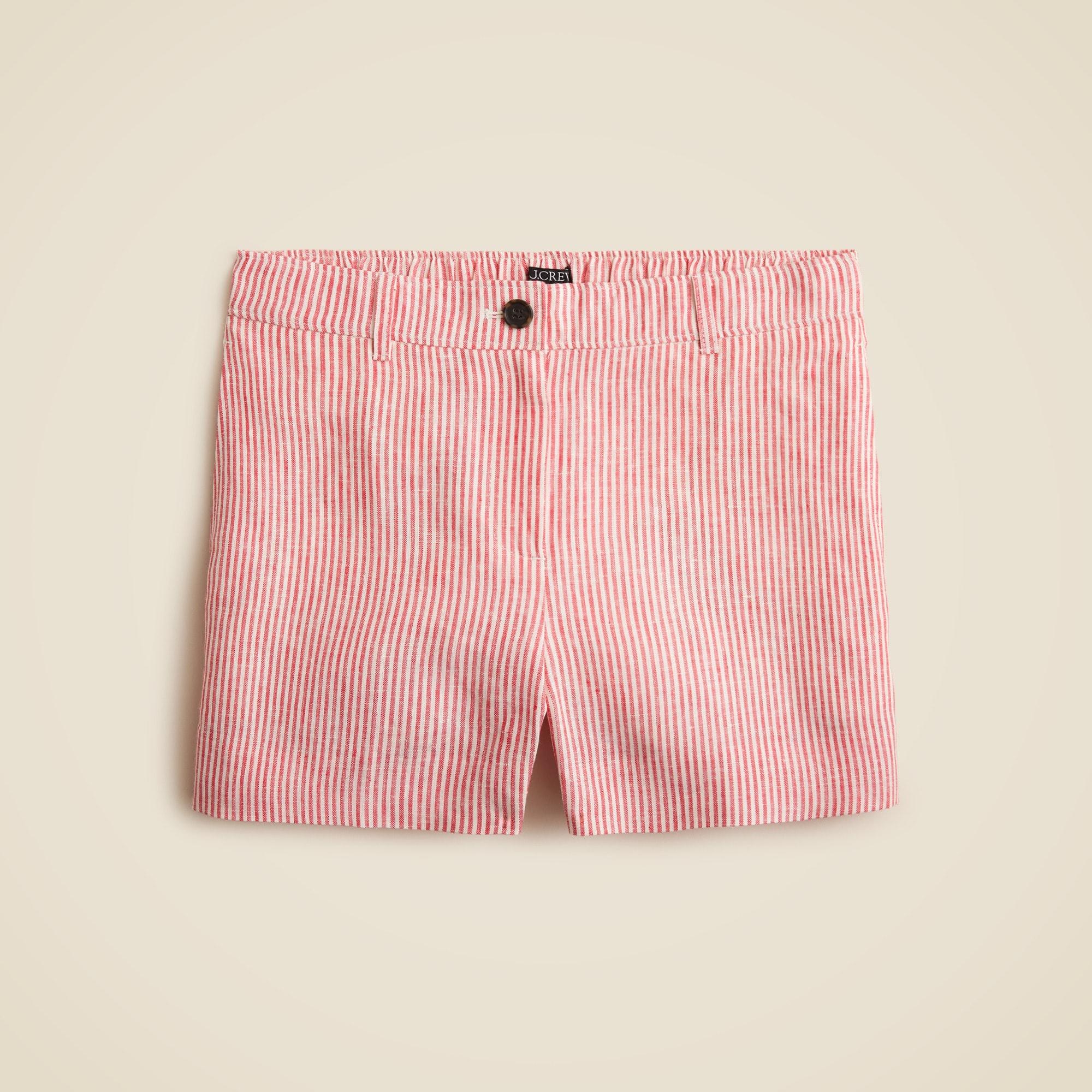 3" Harbor short in striped linen Product Image