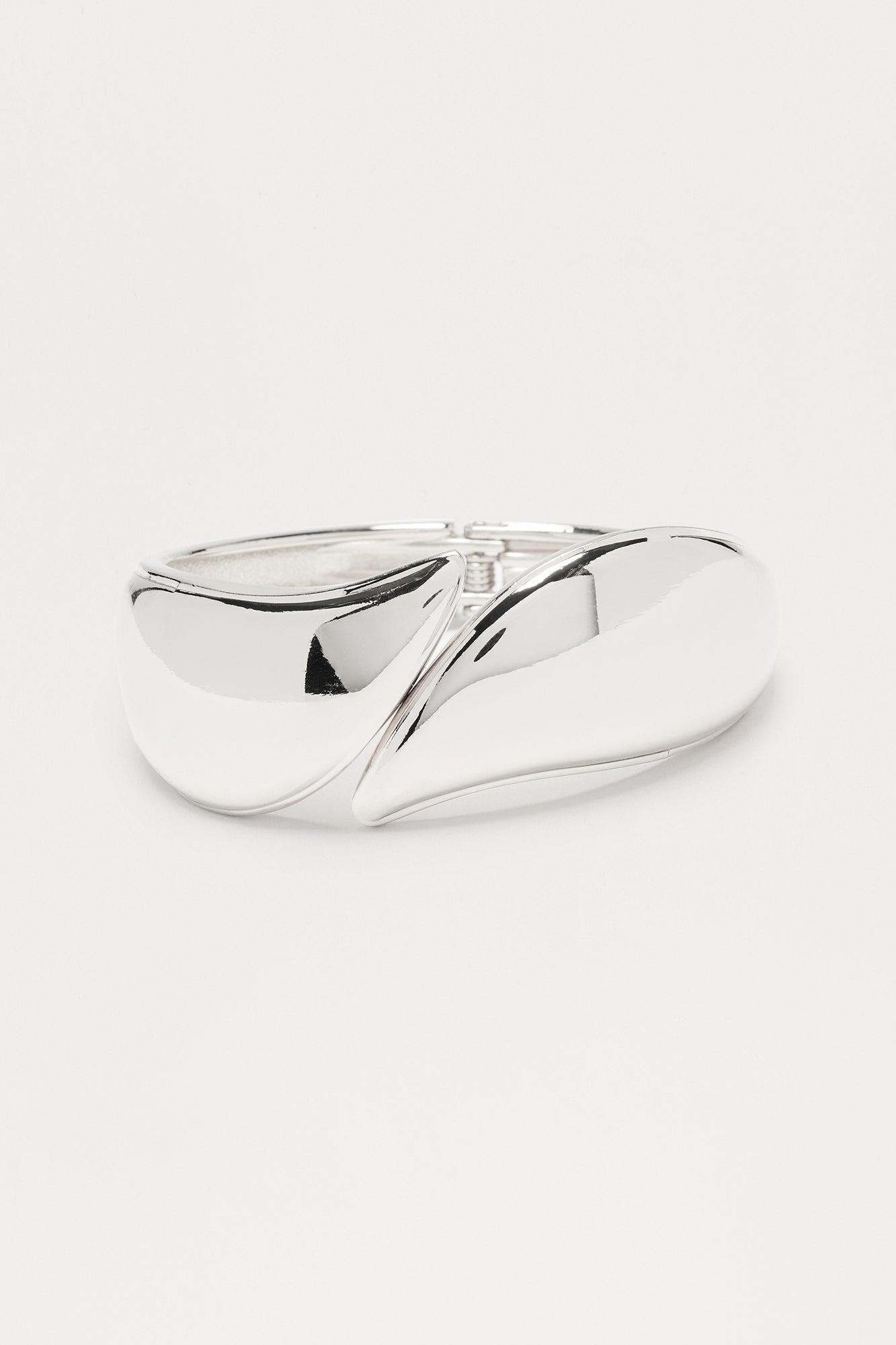 Welded Edge Cuff Bracelet - Silver Product Image