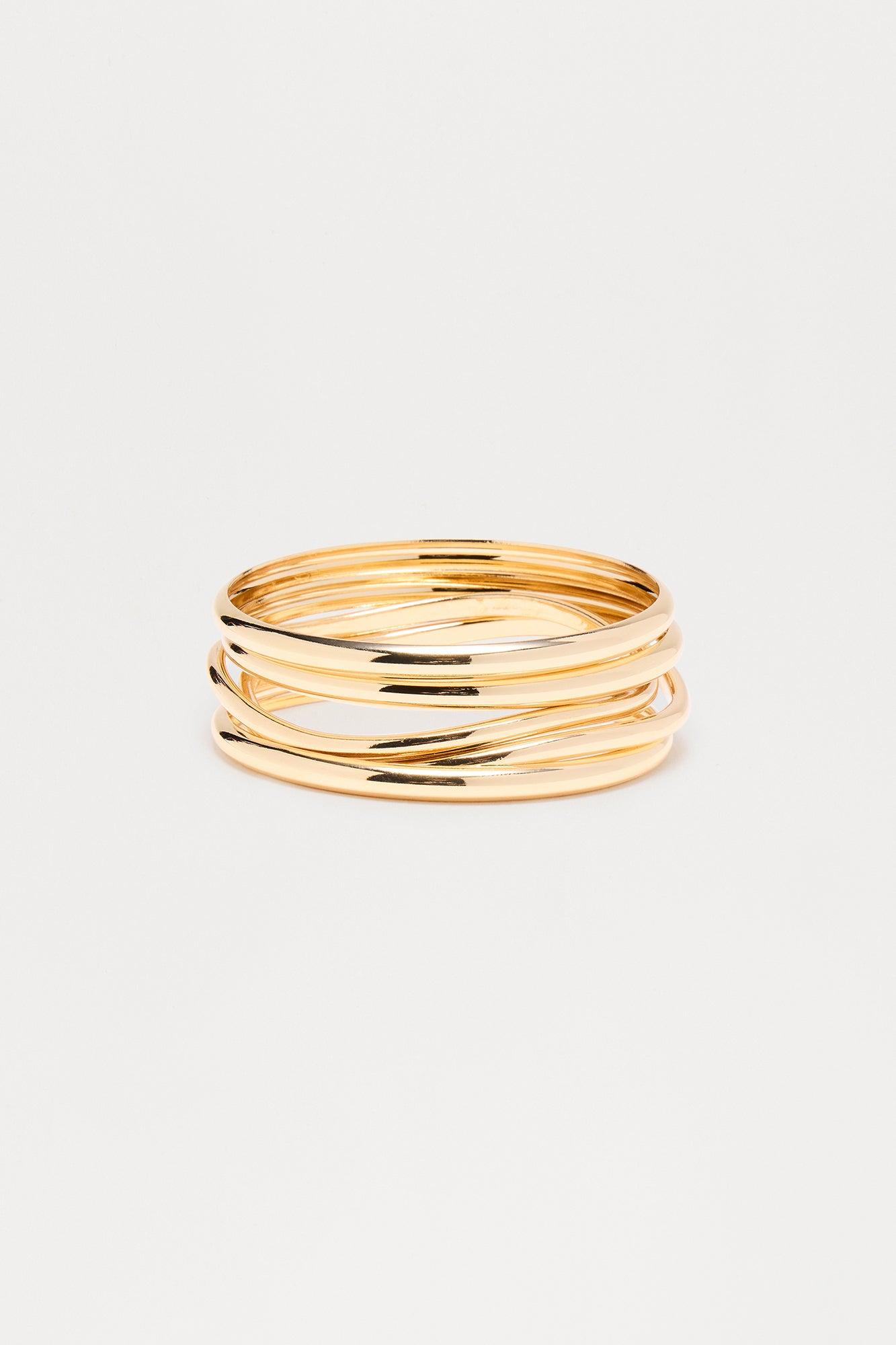 Escape With Me 5 Piece Bangle Set - Gold Product Image