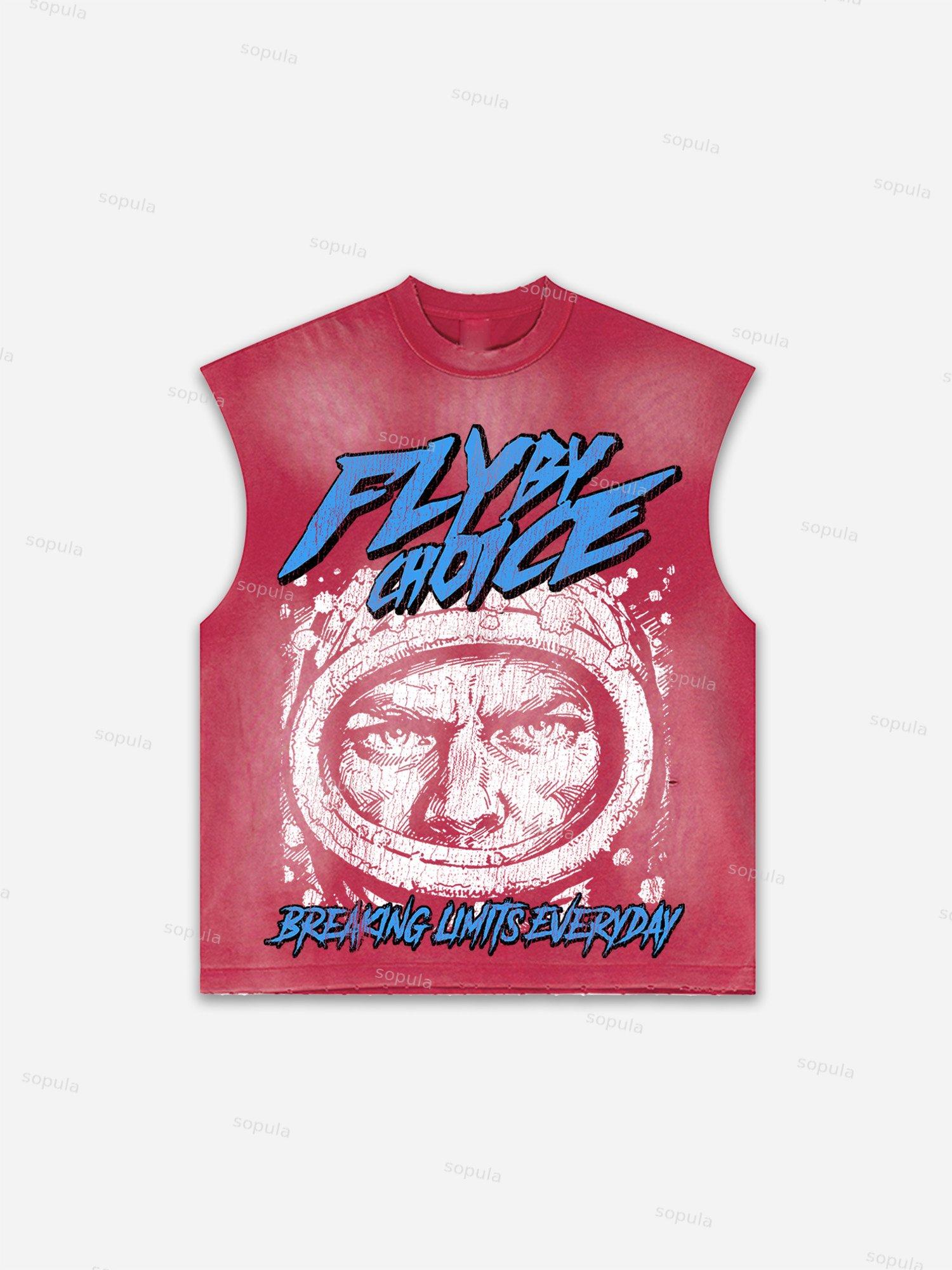 Cowboy Rodeo Graphic Print Distressed Tank Top Product Image