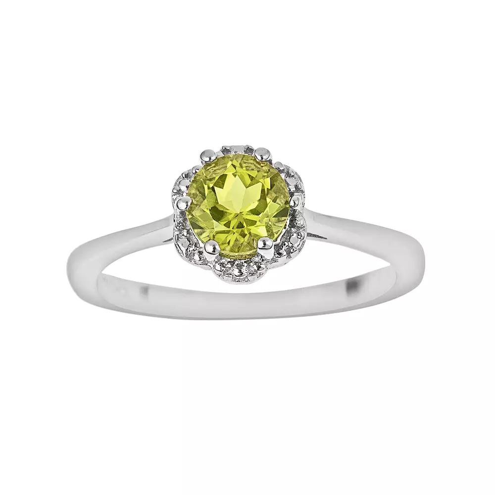 Celebration Gems Sterling Silver Blue Topaz Scalloped Frame Ring, Women's,  Product Image