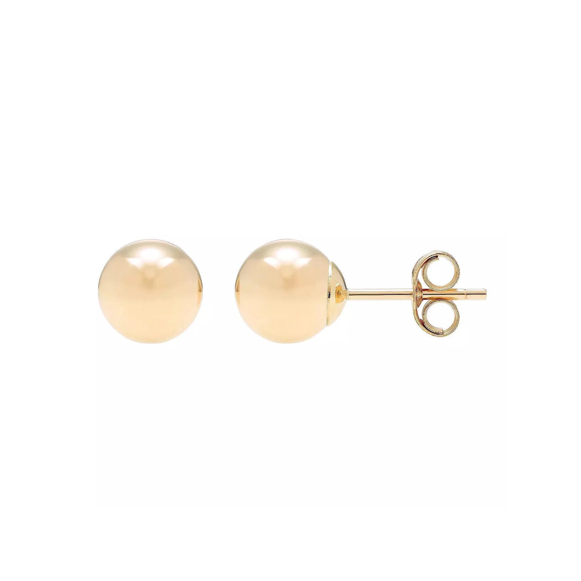 A&M 14k Gold Ball Stud Earrings, Womens Product Image
