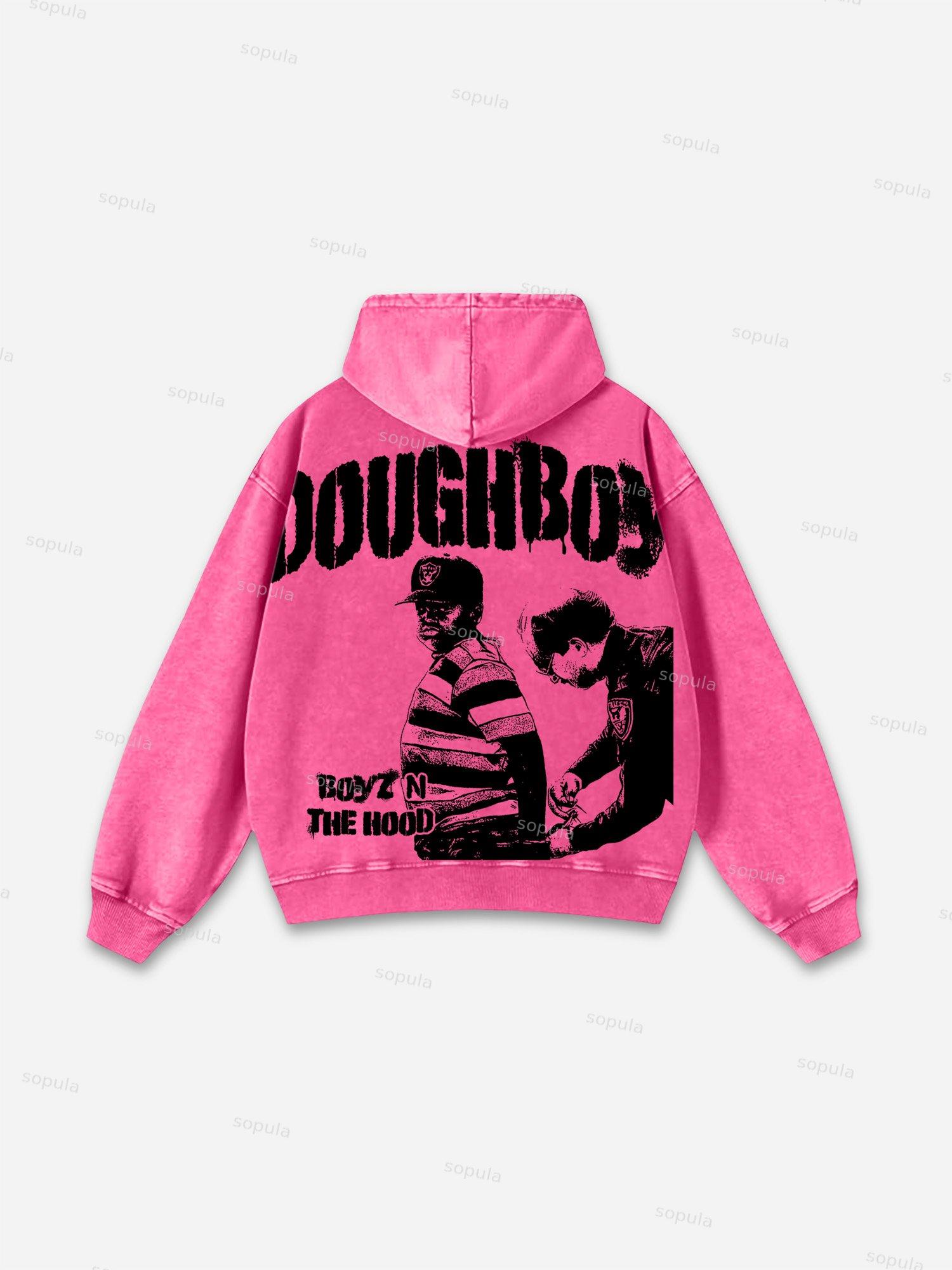 Boyz N The Hood Vintage Graphic Acid Wash Sweatshirt Washed Hoodie Product Image