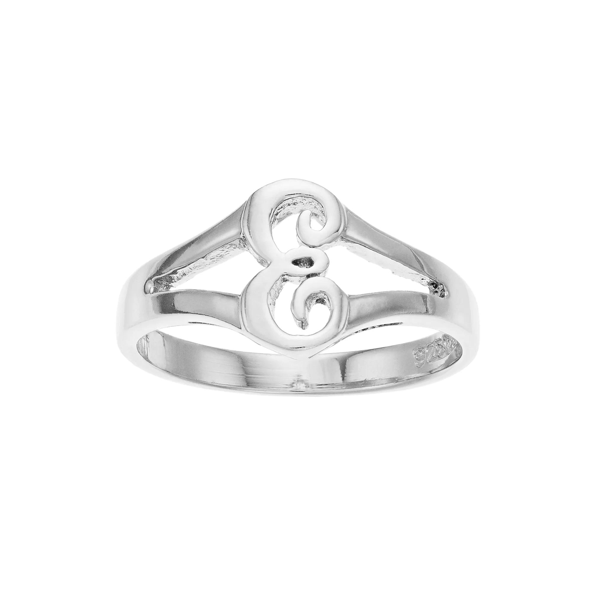 Traditions Jewelry Company Sterling Silver Initial Ring, Womens Product Image