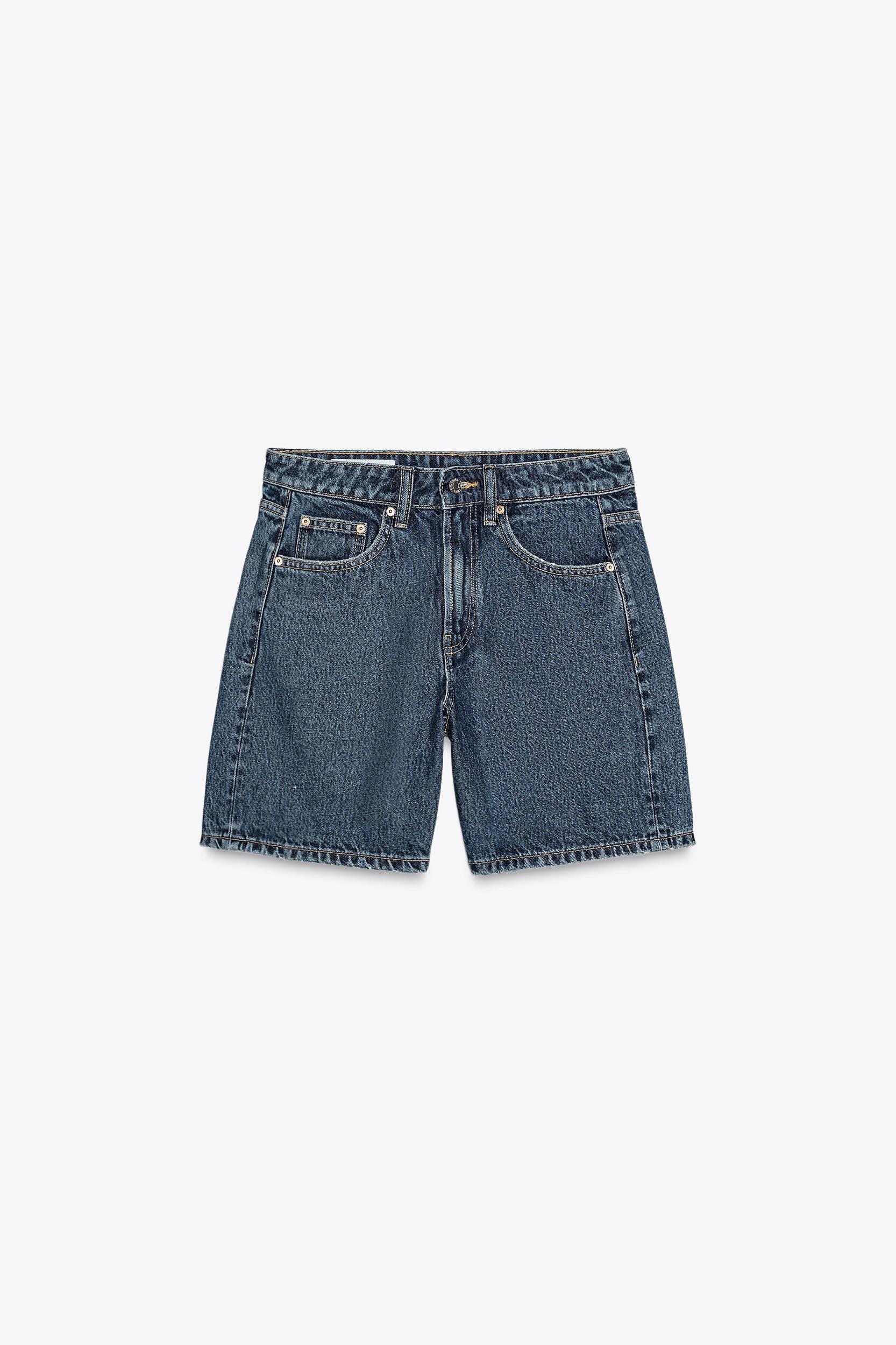 TRF MID-RISE DENIM SHORTS Product Image