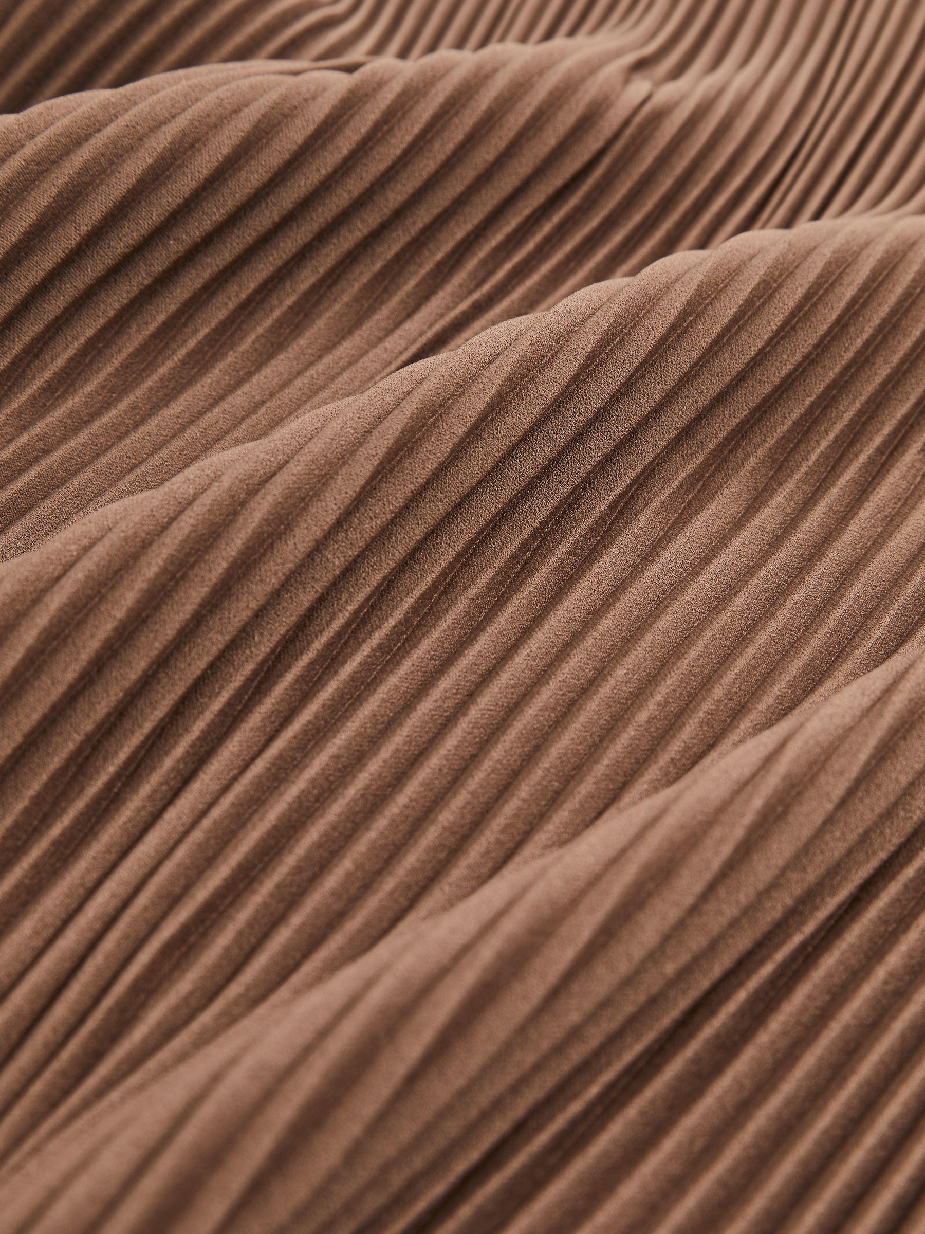 Pleated Jersey Midi Skirt in Chocolate Product Image