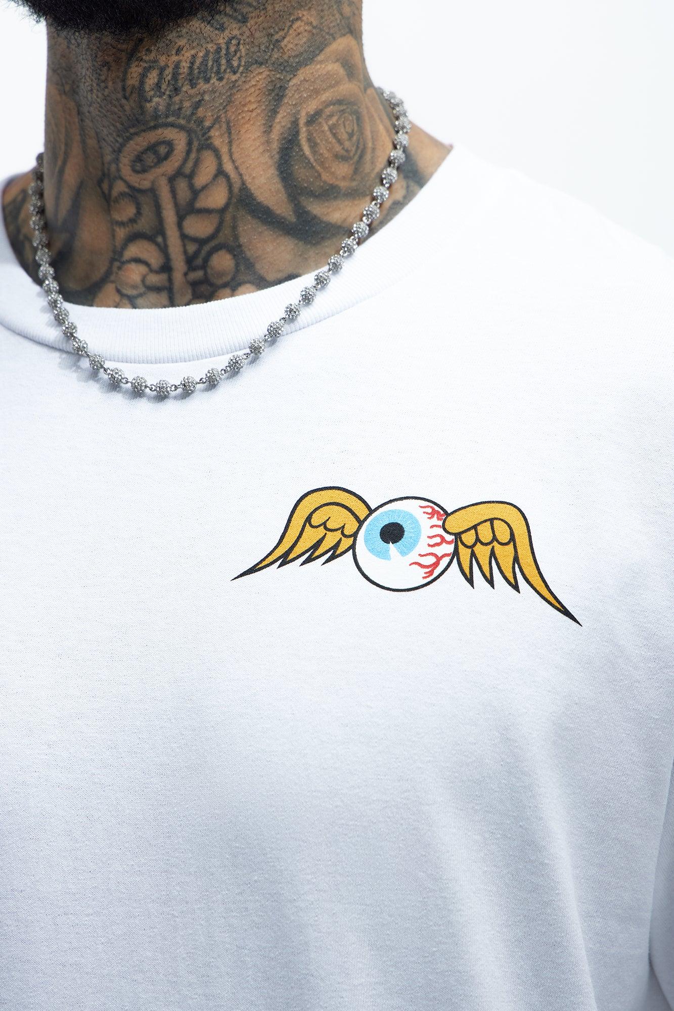 Von Dutch Flying Eyeball Short Sleeve Tee - White Product Image