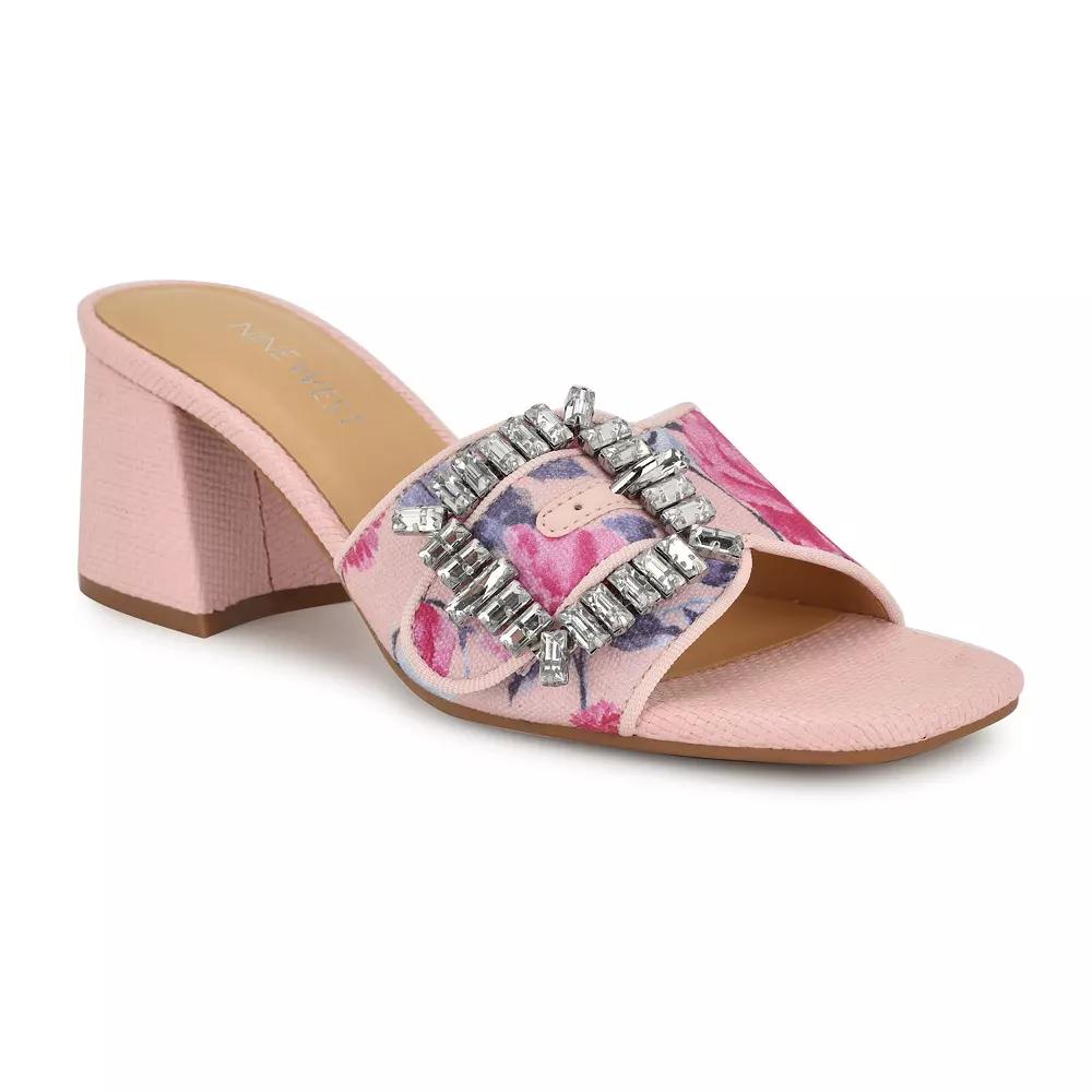 Nine West Geanila Block Heel Women's Dress Sandals, Size: 11, Pink Team Product Image