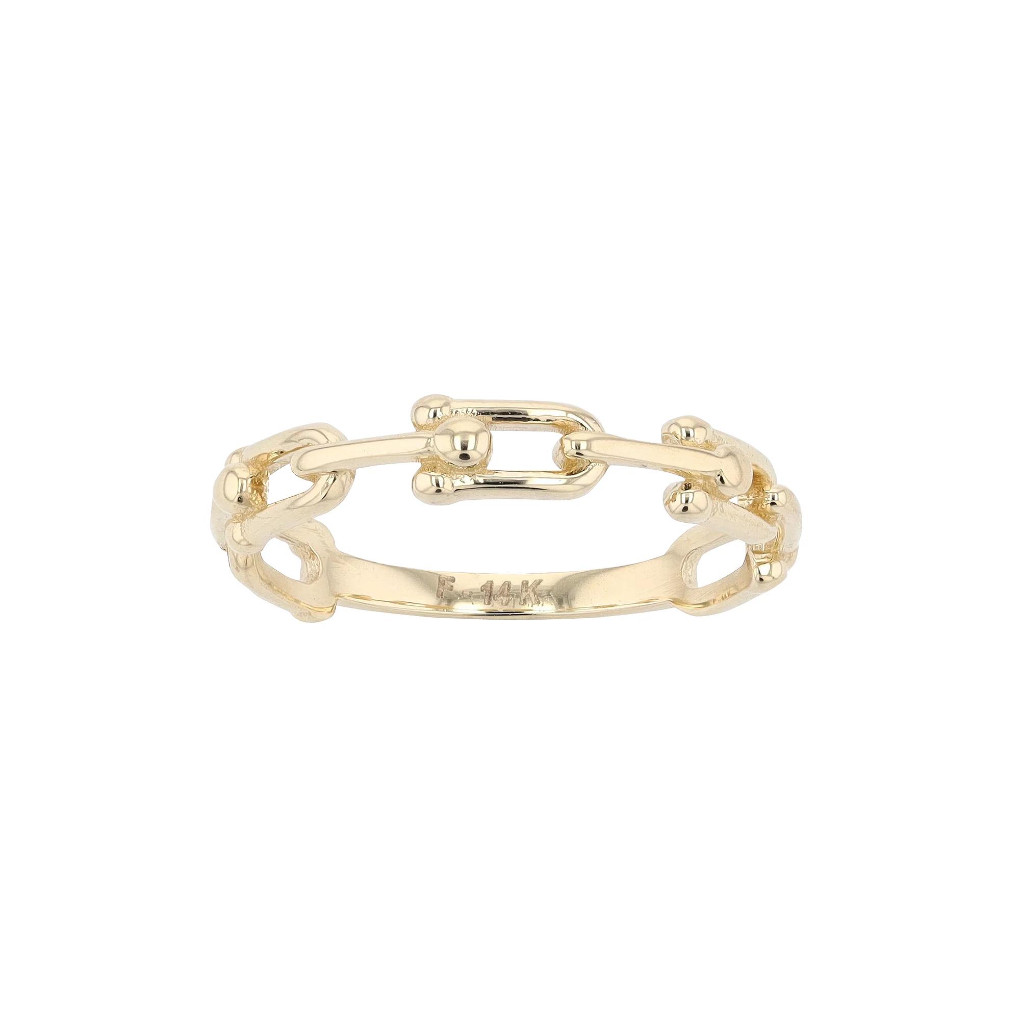 Au Naturale 14k Gold U-Link Ring, Women's, Size: 7 Product Image