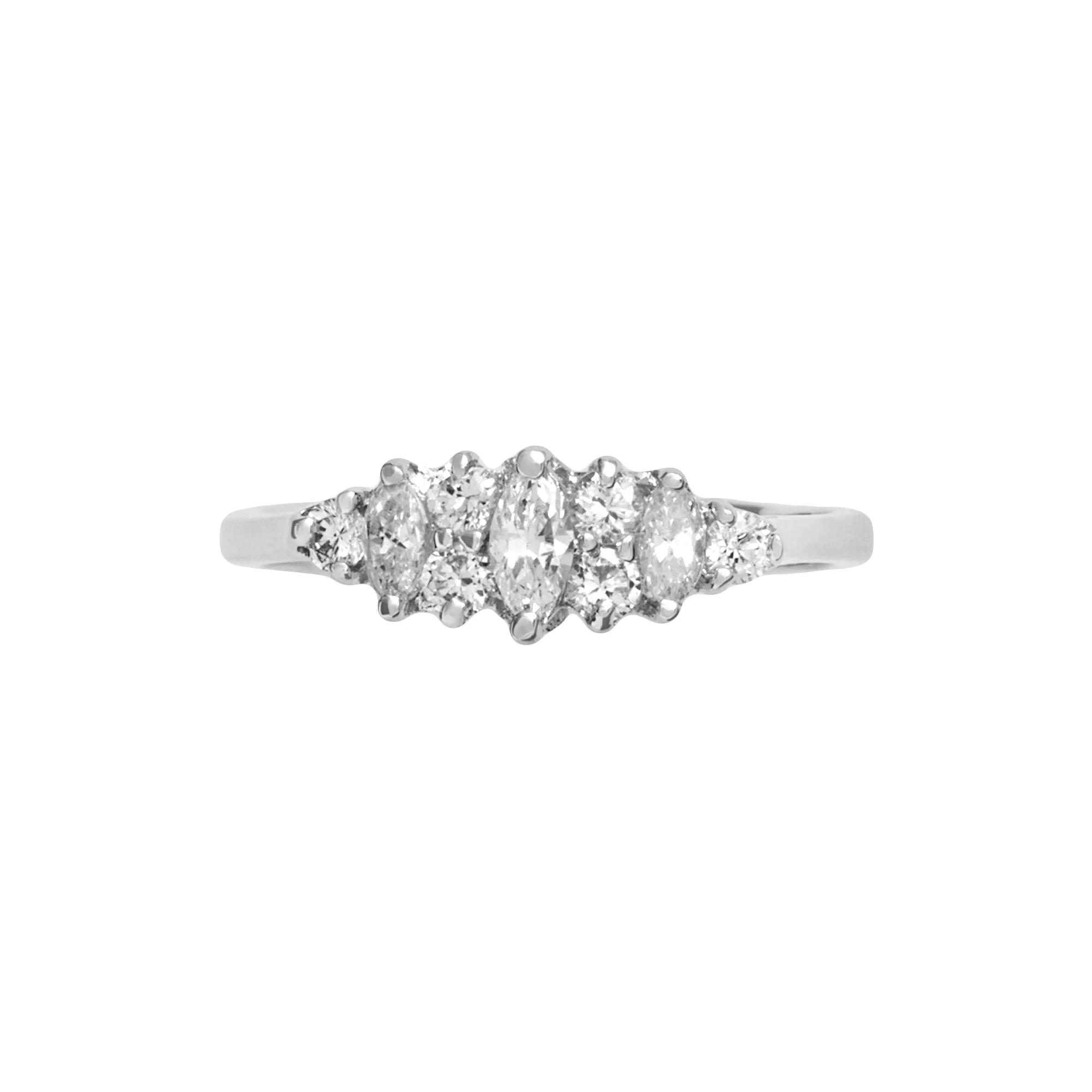 Traditions Jewelry Company Sterling Silver Cubic Zirconia Cluster Ring, Women's,  Product Image