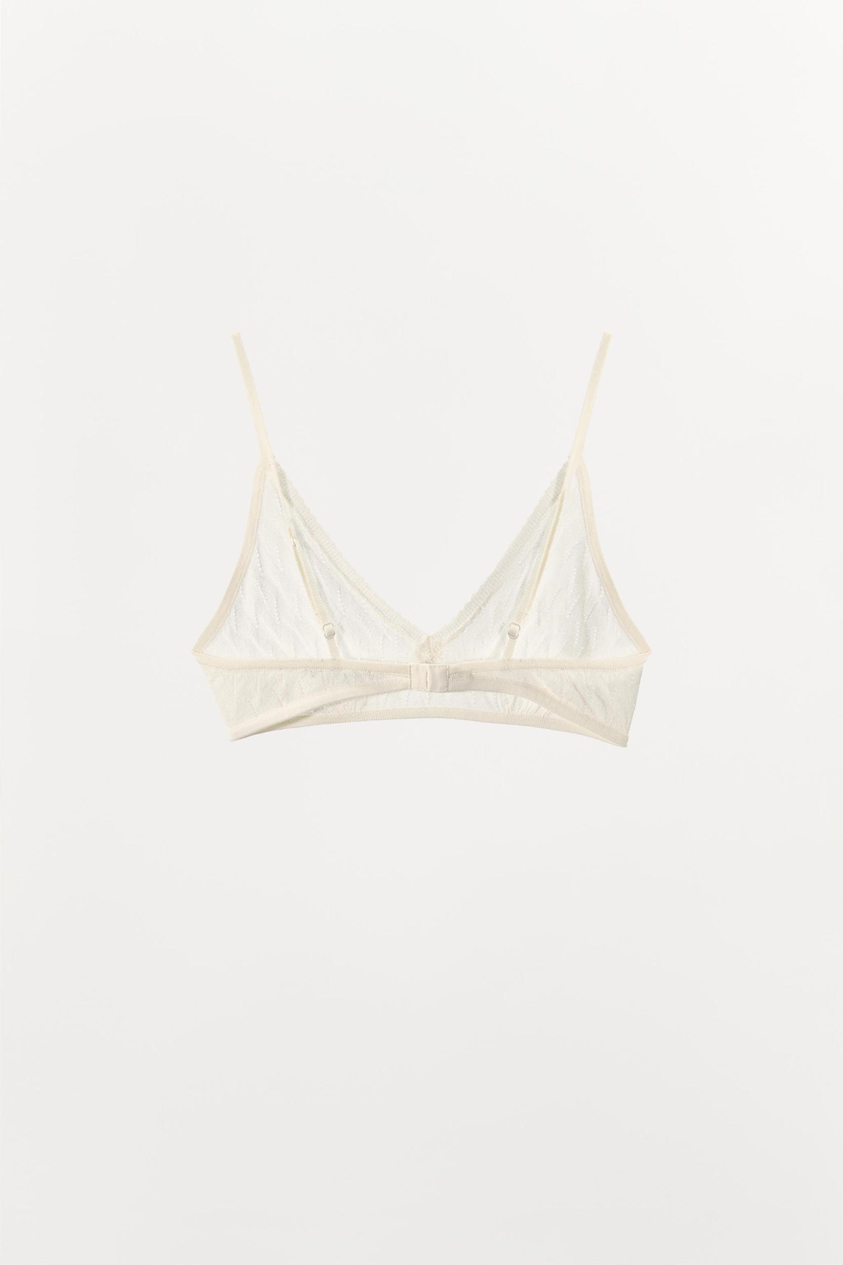 POINTELLE KNIT BOW BRALETTE Product Image
