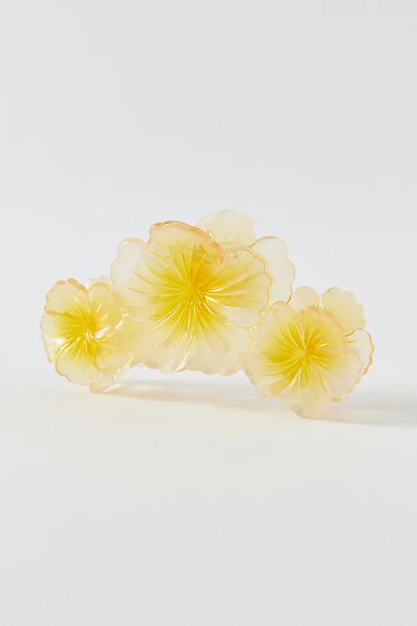 Triple Hibiscus Floral Claw Clip Womens at Urban Outfitters Product Image