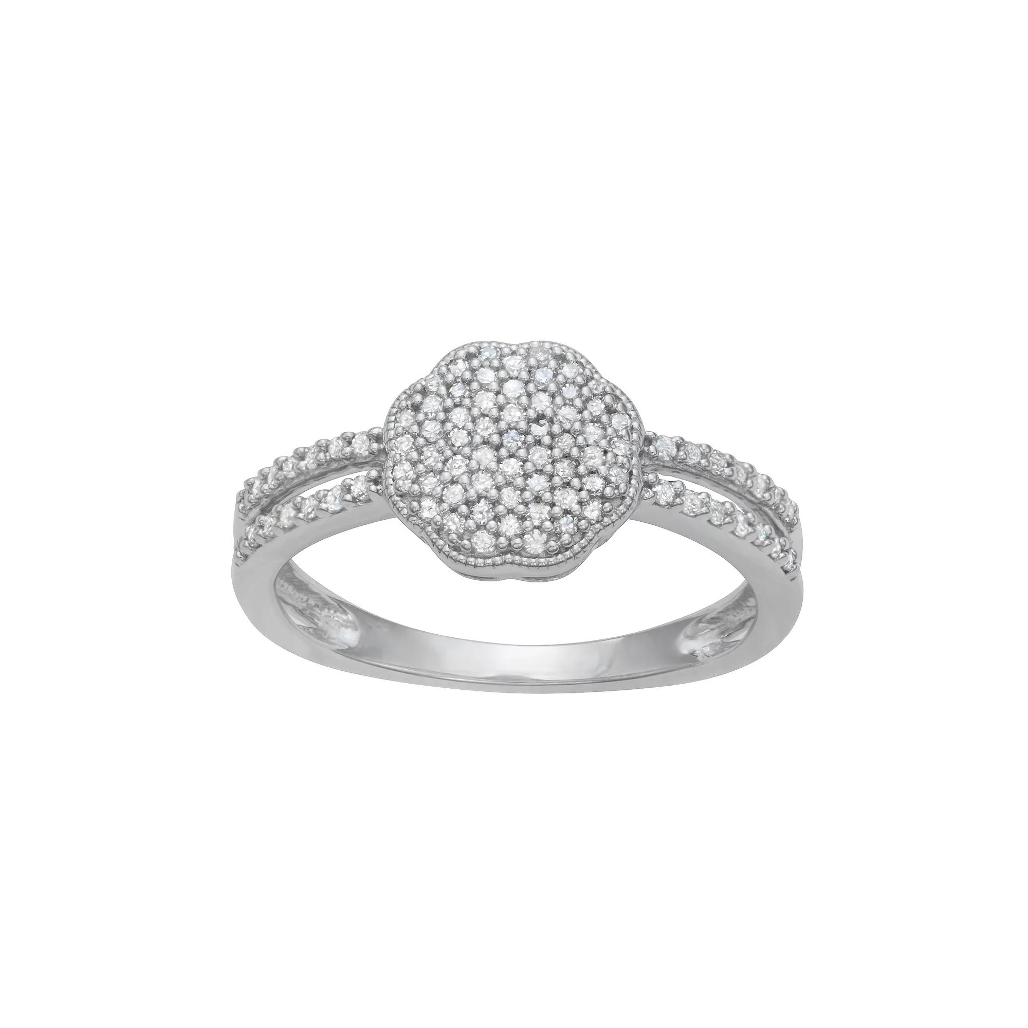 HDI Sterling Silver 1/3 Carat T.W. Diamond Ring, Women's, Size: 6 Product Image