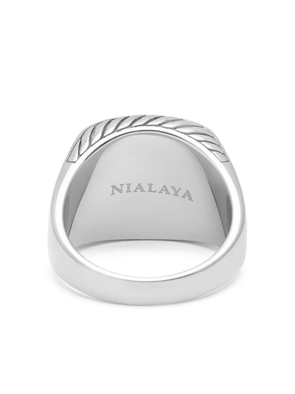 dumortierite signet ring  Product Image