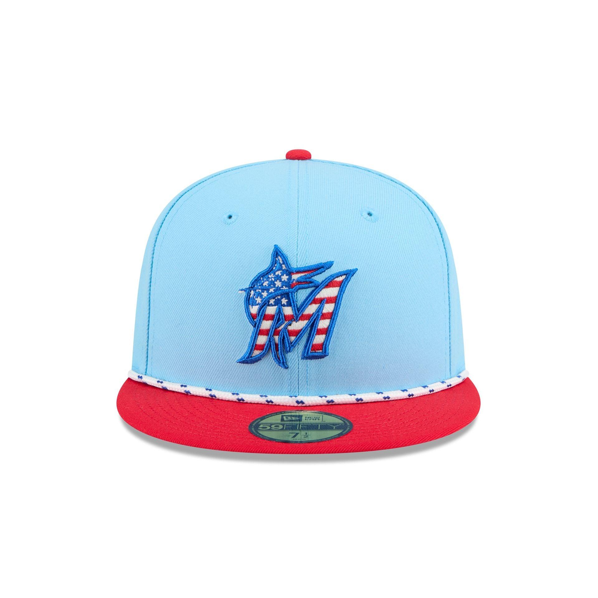 Miami Marlins Independence Day 2025 59FIFTY Fitted Hat Male Product Image
