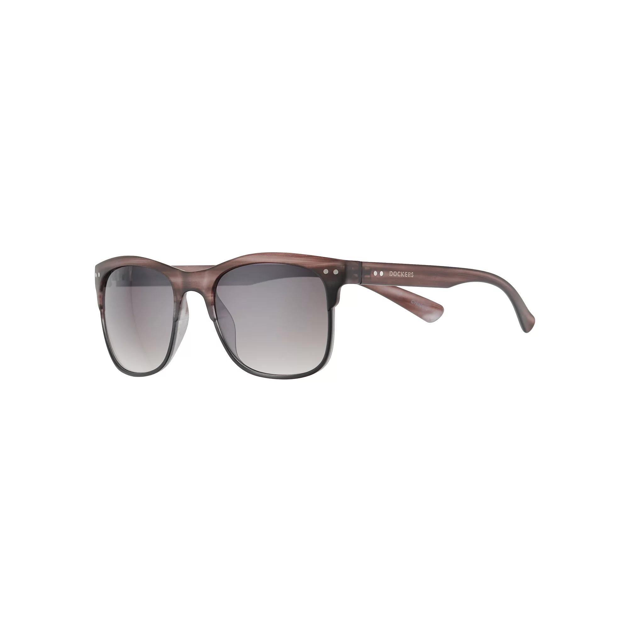 Men's Dockers® 53mm Gray Square Gradient Sunglasses, Gray Striation Product Image