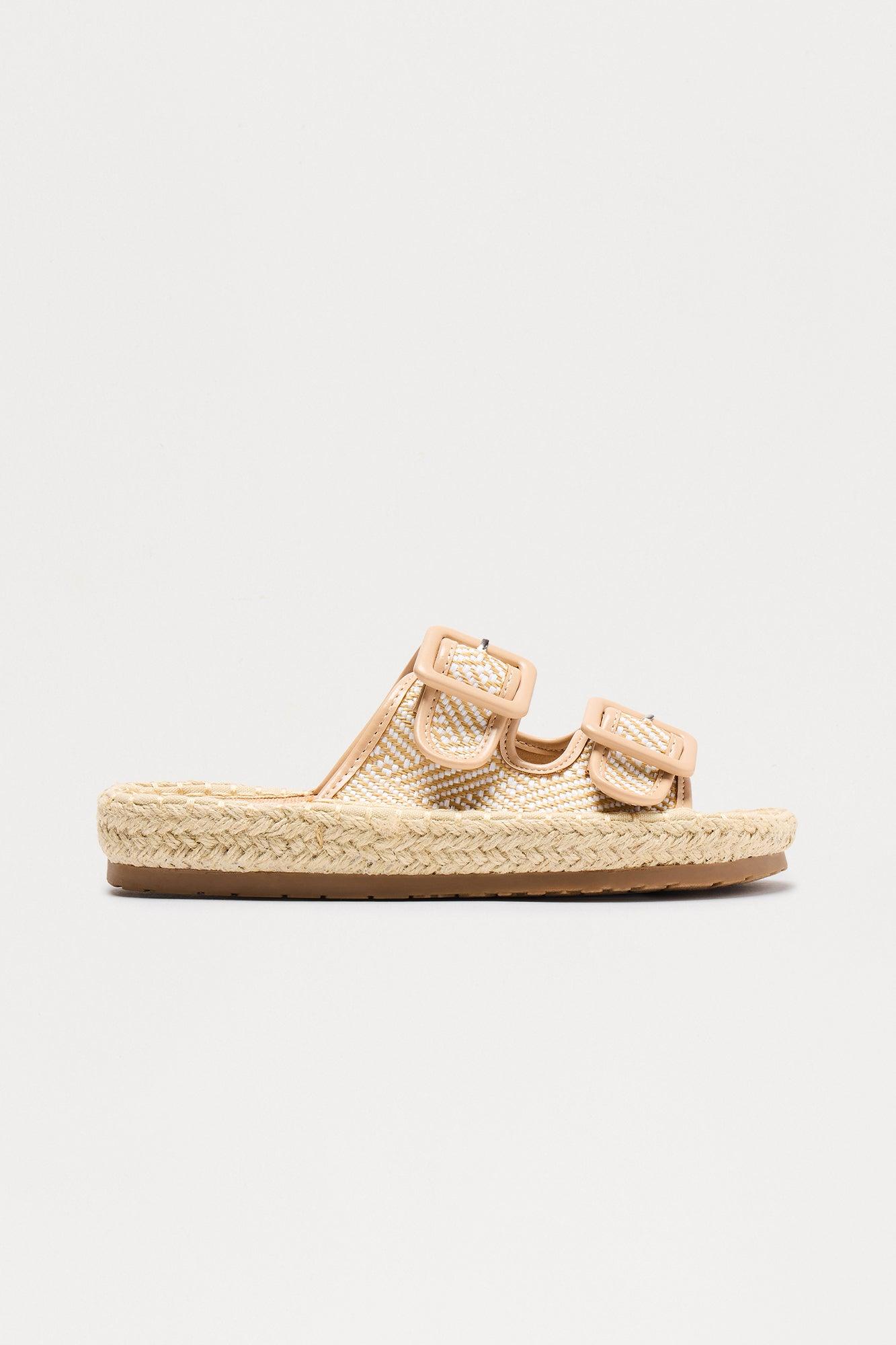 Santa Monica Buckle Sandals - Nude Female Product Image