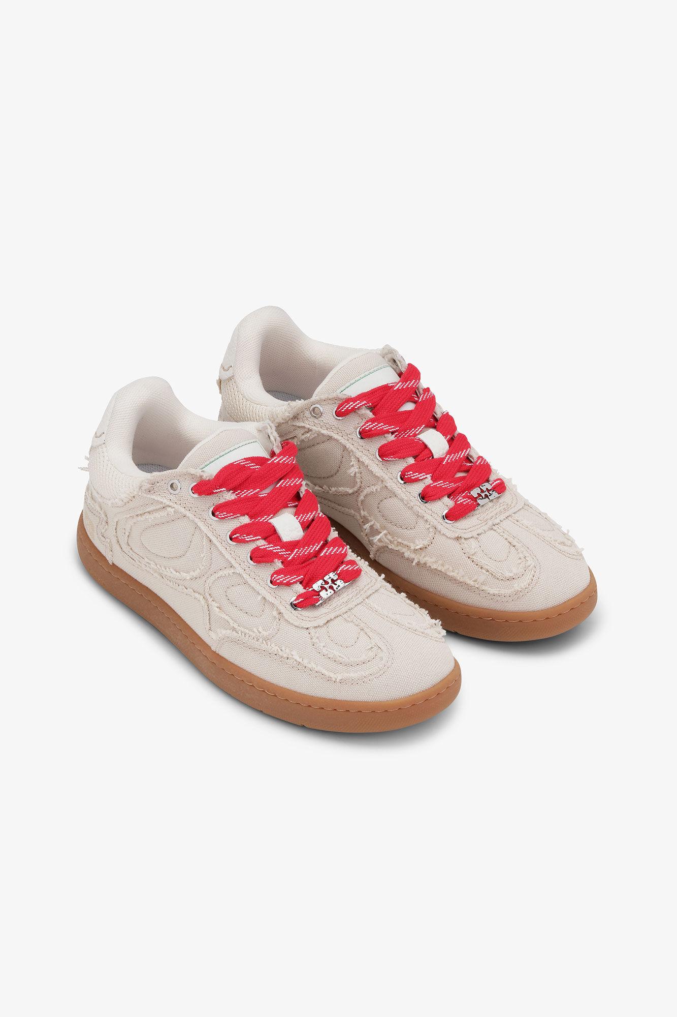 08 Canvas Raw Edge Sneakers Product Image