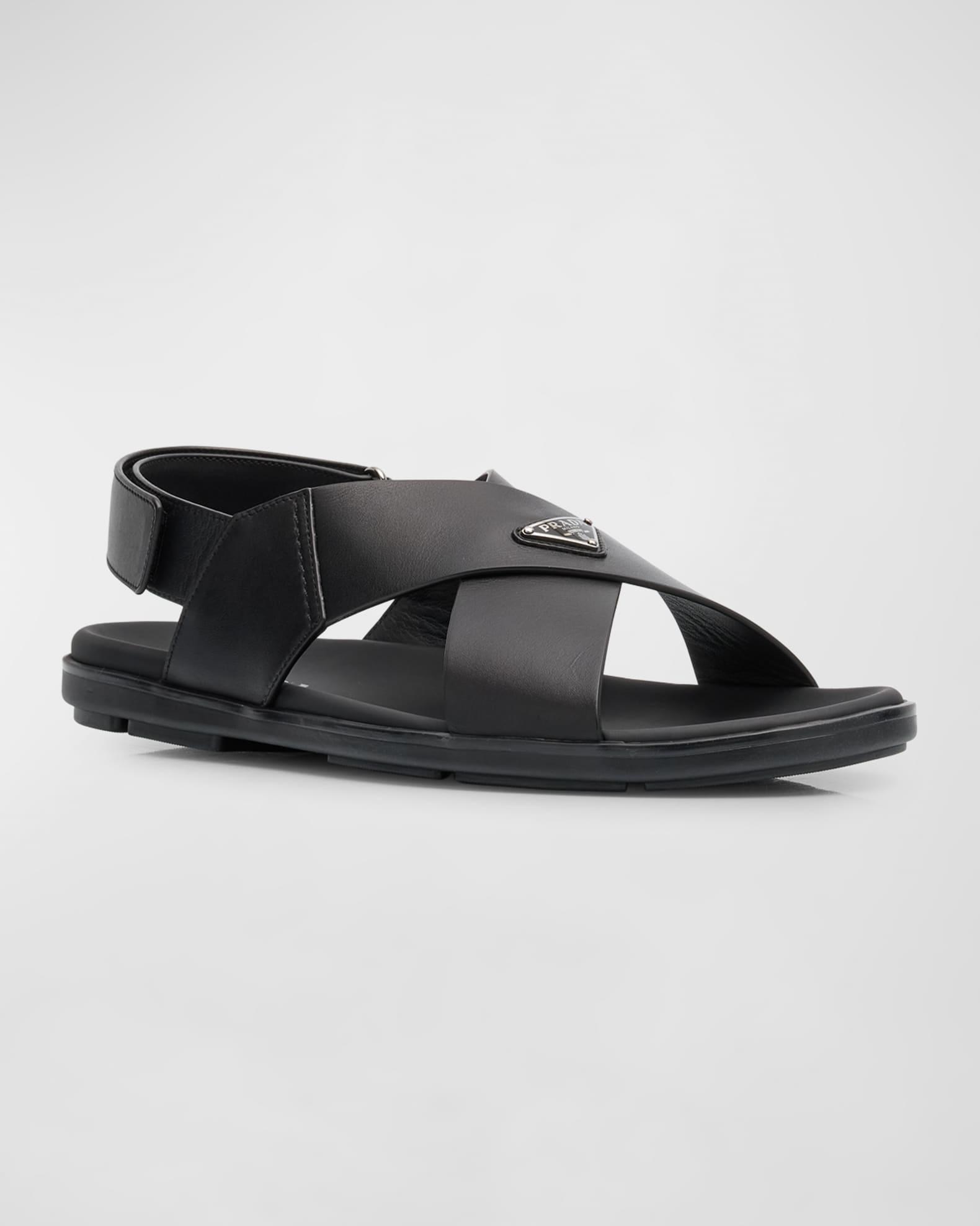Men's Leather Crisscross Sport Sandals Product Image