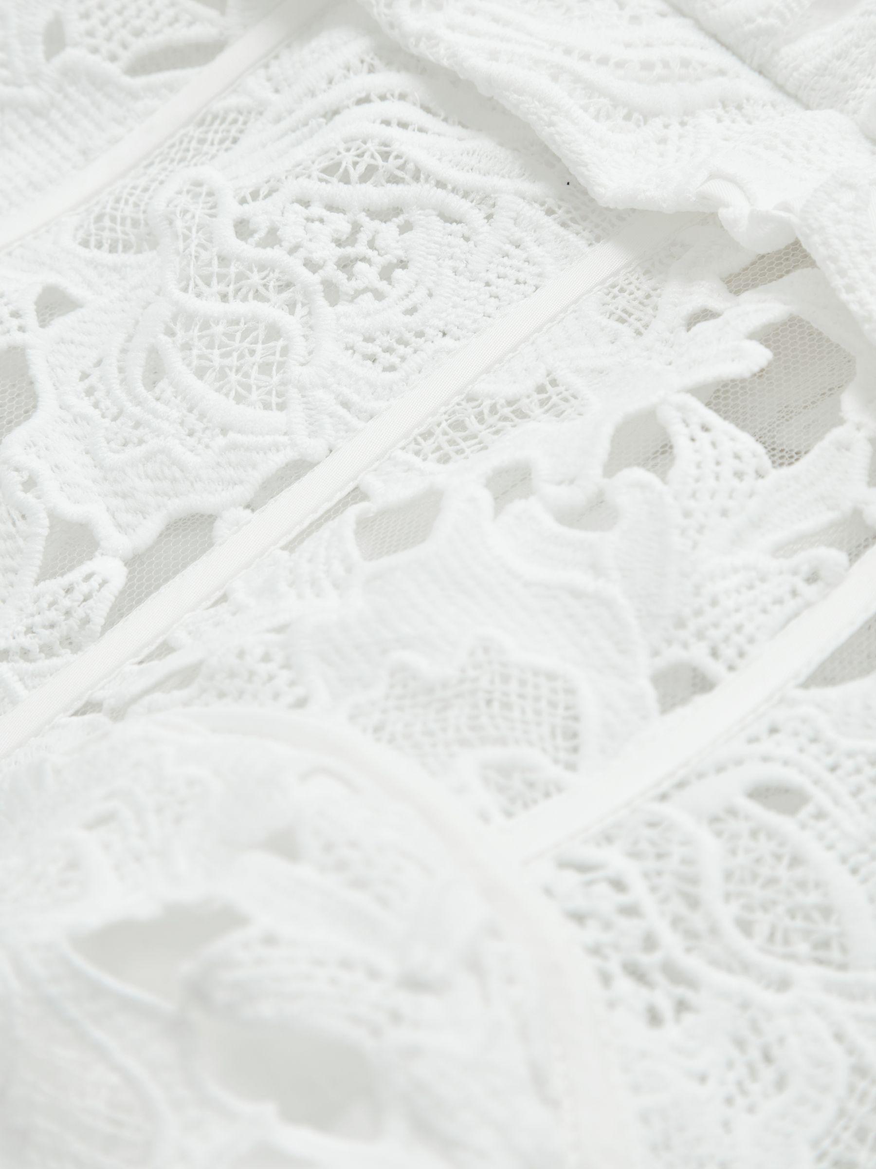 Leo Lin Bustier Lace Midi Dress in Snow Product Image