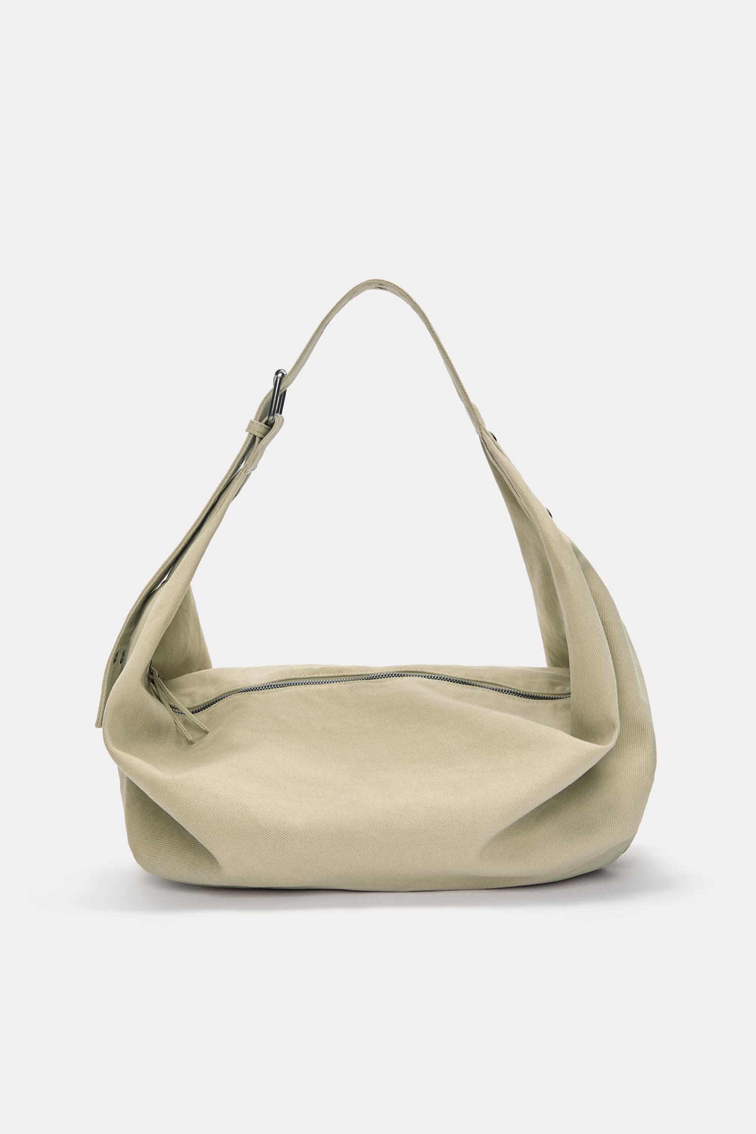 Canvas shopper bag with buckle Product Image