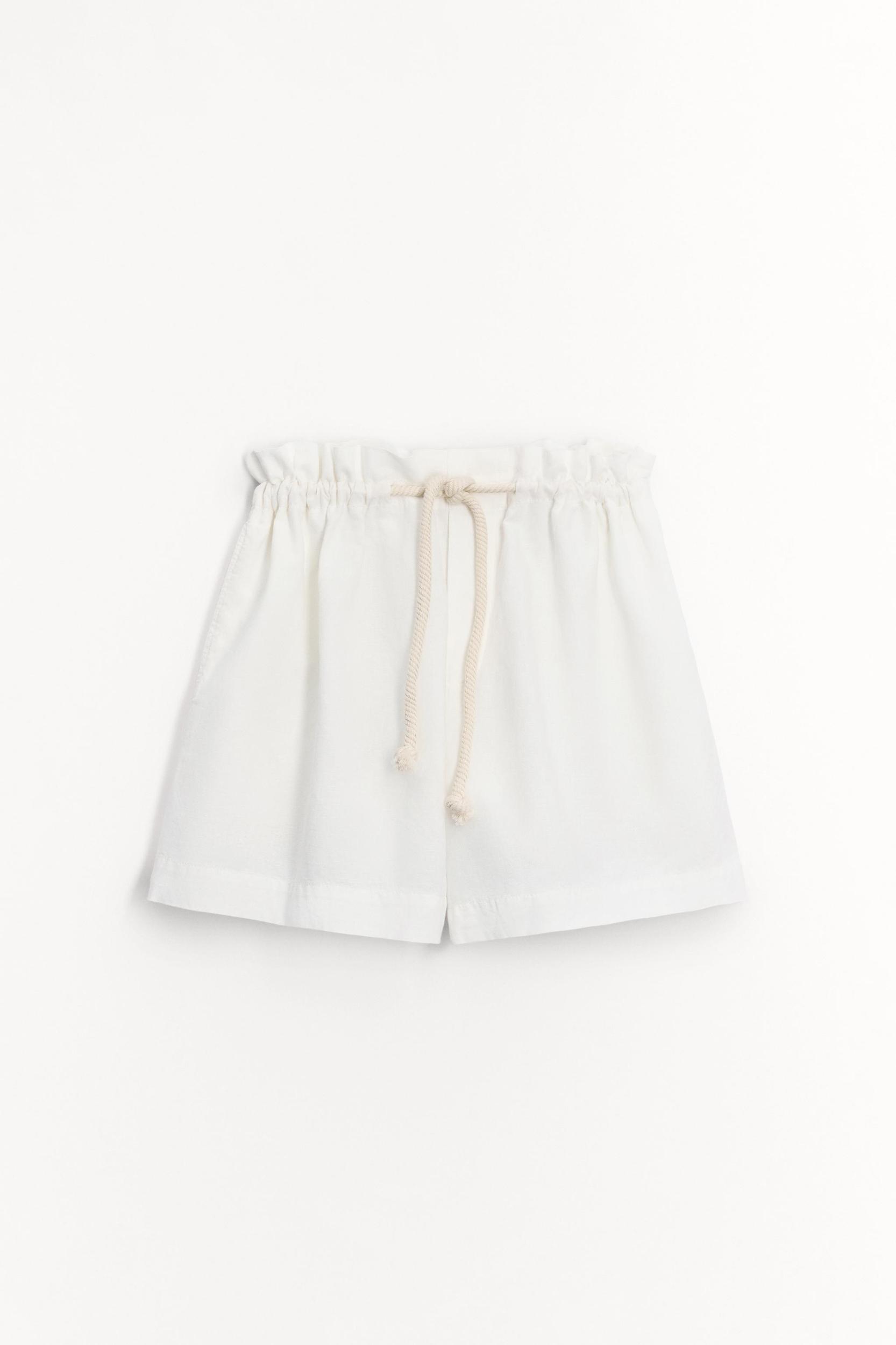 LINEN BLEND SHORTS ZW COLLECTION Product Image