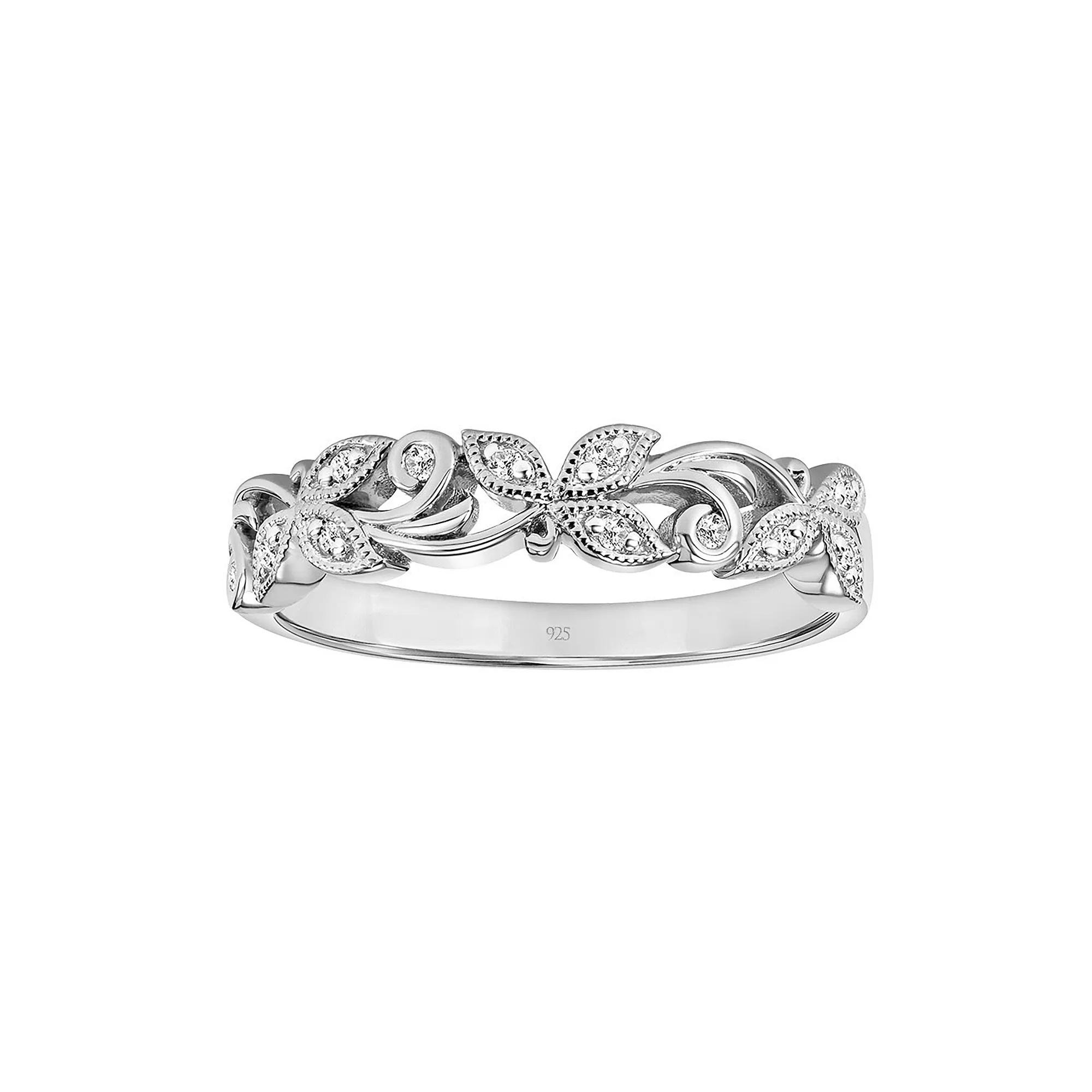 Love Always Sterling Silver Diamond Accent Vine Anniversary Ring, Women's, Size: 5 Product Image