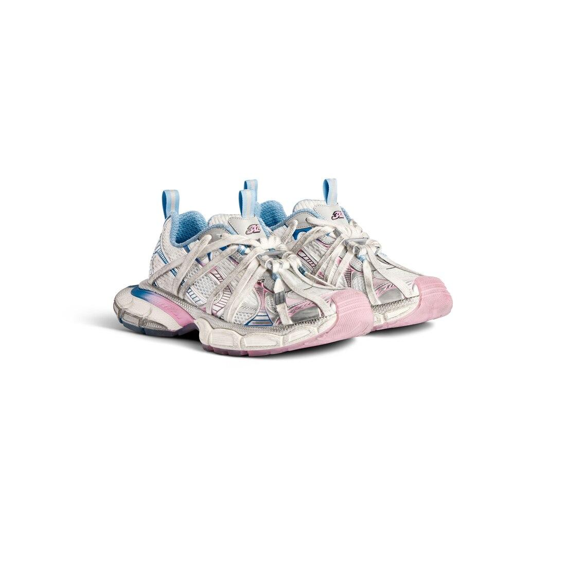 Women's 3xl Extreme Laces B Sneaker in White/grey/blue/pink Product Image