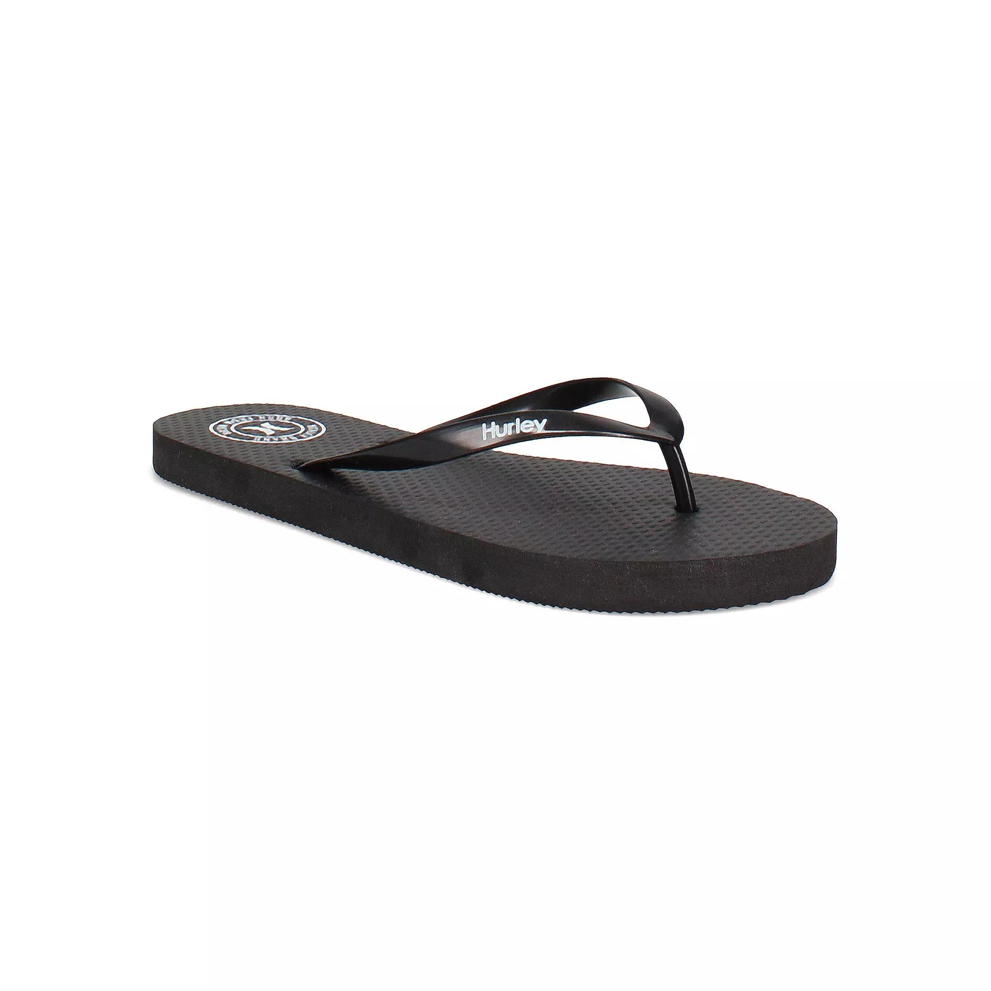 Hurley Summertime Women's Flip-Flop Sandals, Size: 6, Black Product Image