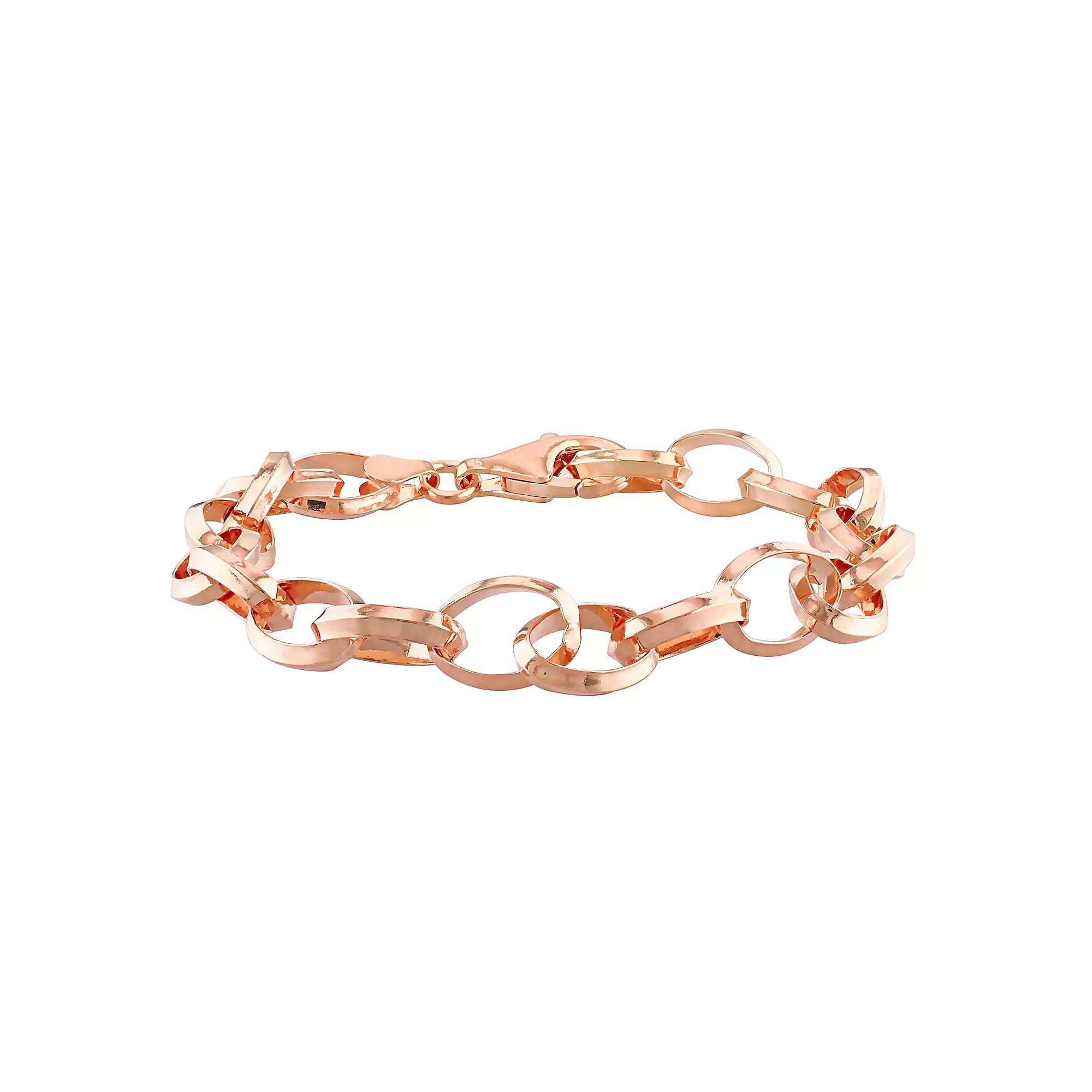 Stella Grace Sterling Silver 8 mm Rolo Chain Bracelet, Women's,  Product Image