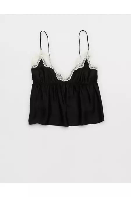 Aerie Off-Duty Satin Flirty Tank Women's Product Image