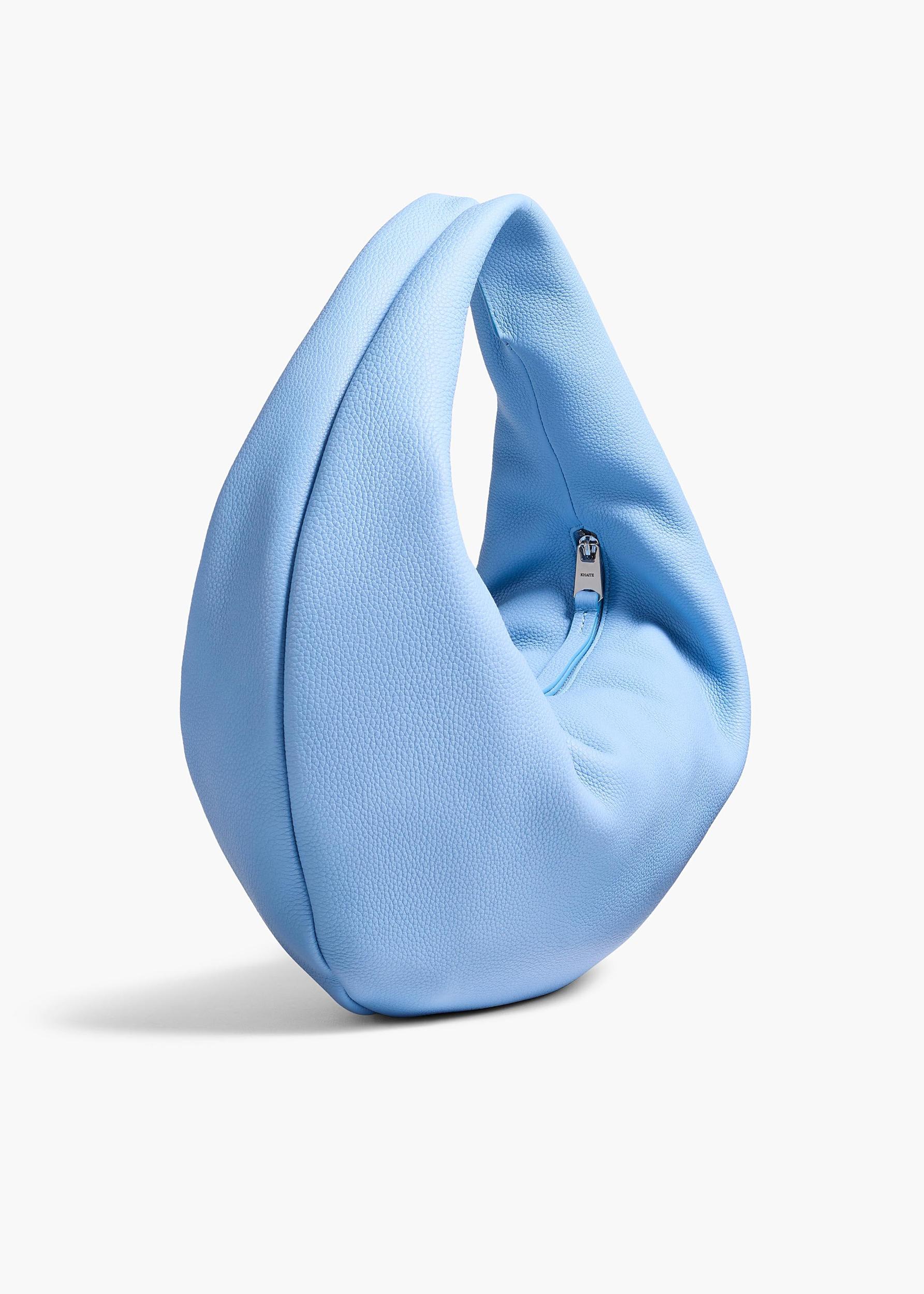 Medium Olivia Hobo in Sky Blue Pebbled Leather Product Image