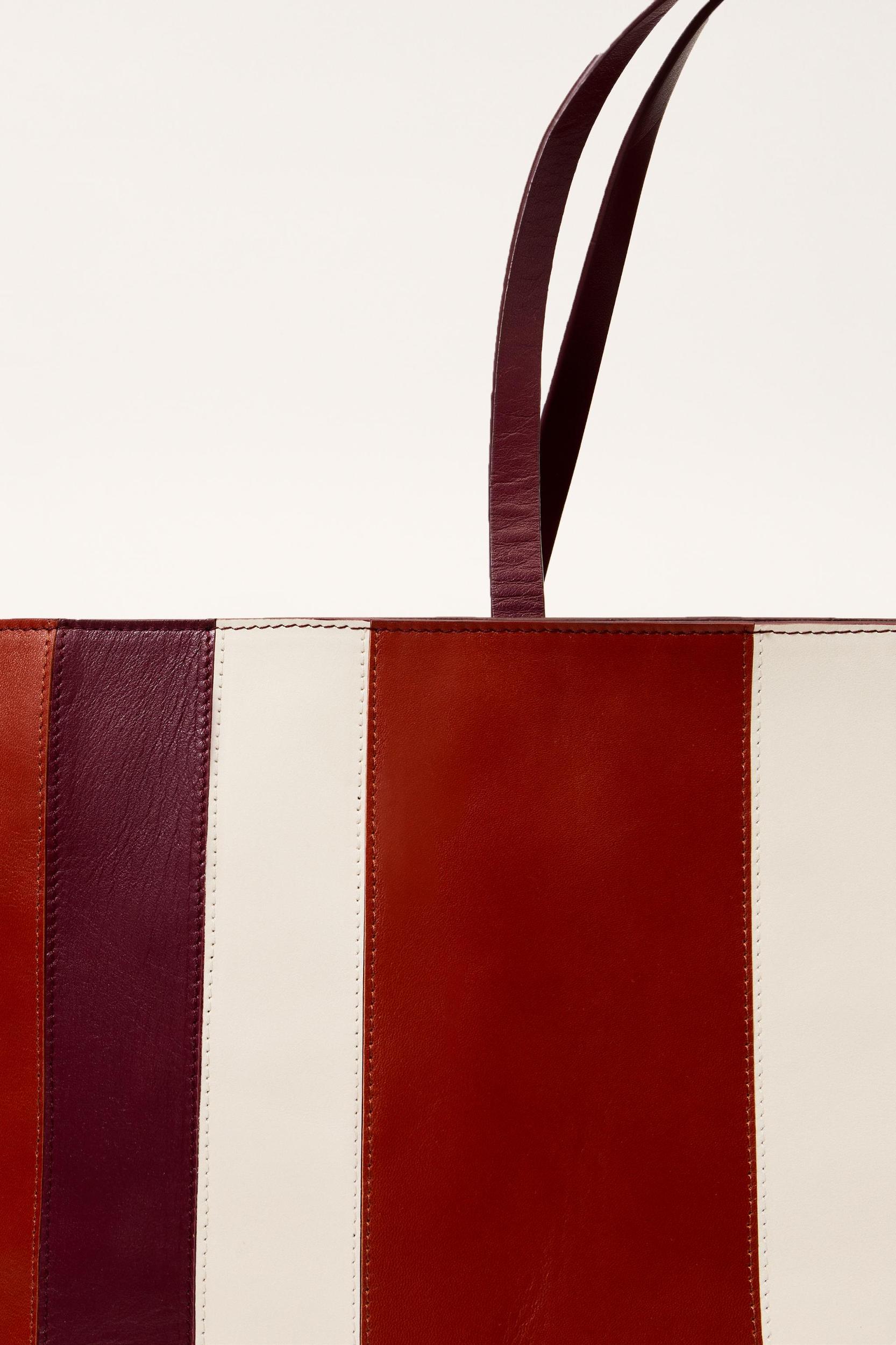 LIMITED EDITION STRIPED LEATHER MAXI SHOPPER Product Image