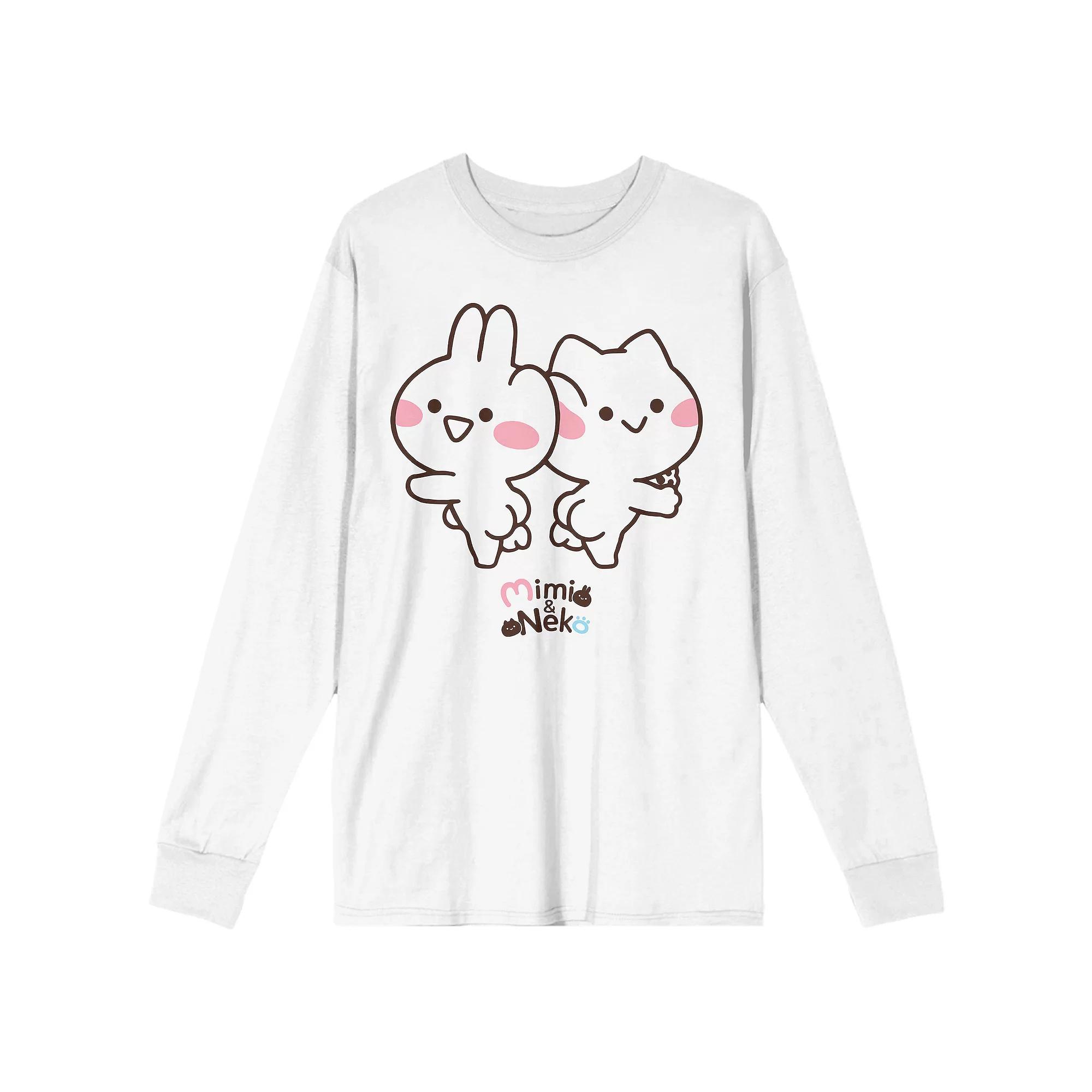 Men's Mimi & Neko Rabbit Ear Cat Long Sleeve Tee,  Product Image
