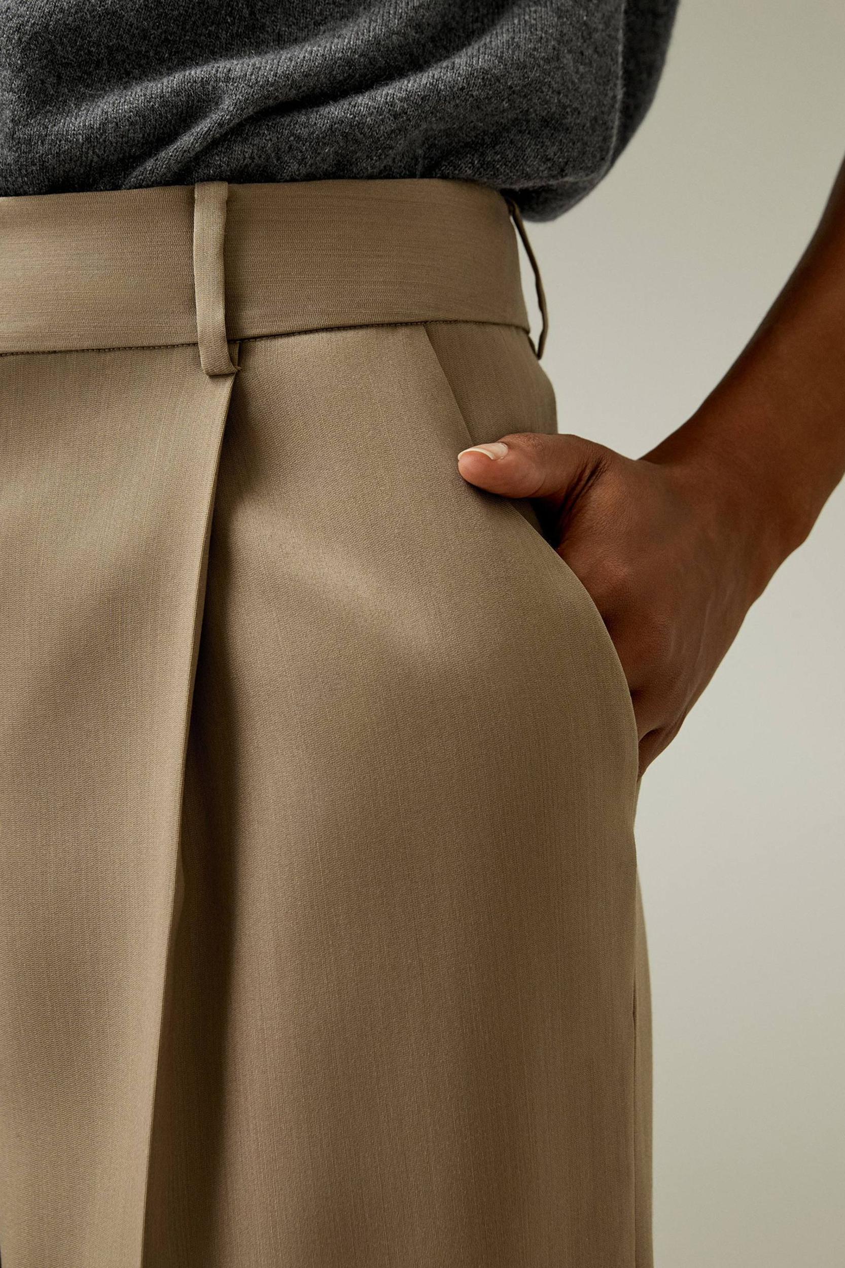 Retro Cropped Flare Trousers Product Image